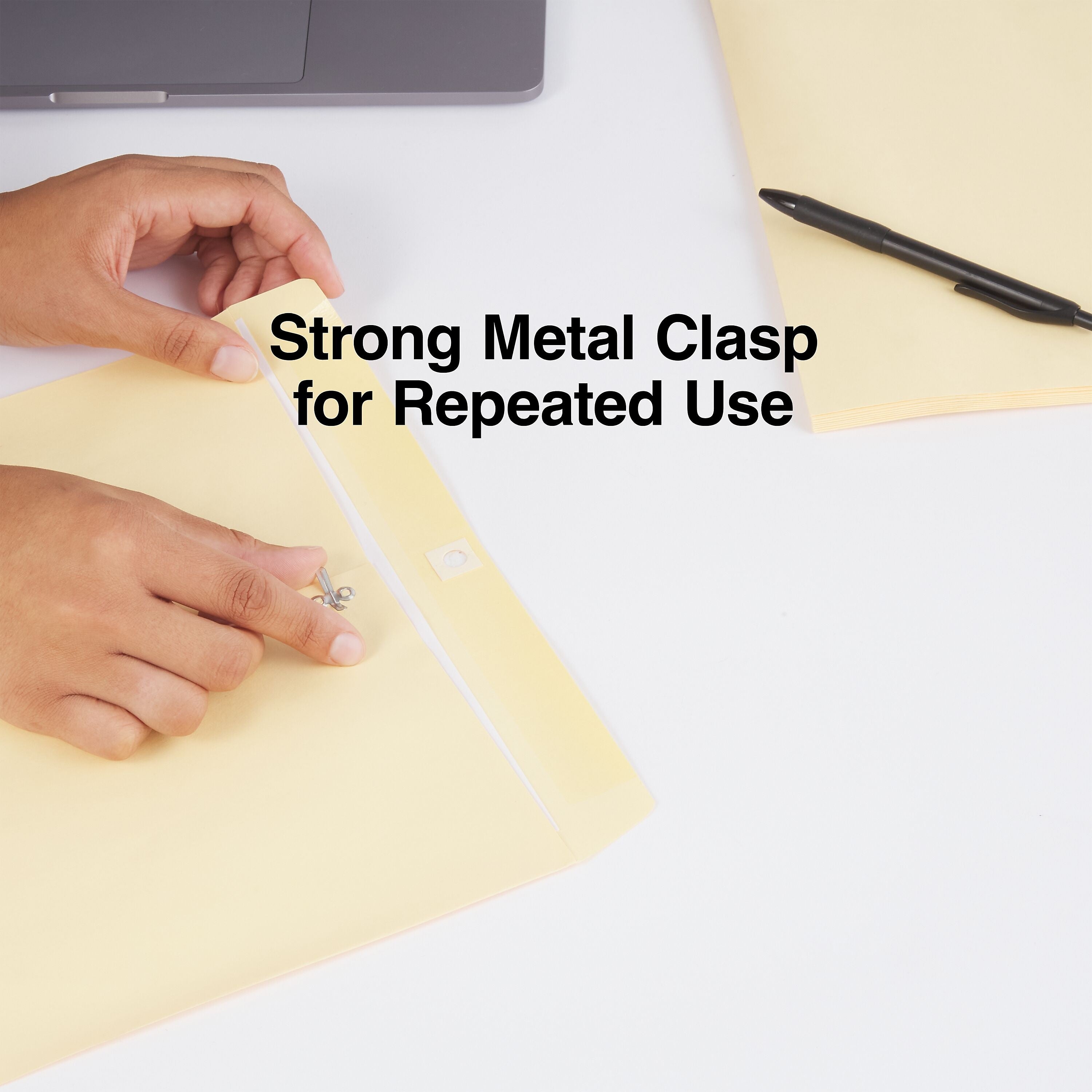 Staples Extra-Heavyweight Clasp & Moistenable Glue #15 1/2 Catalog Envelope, 12