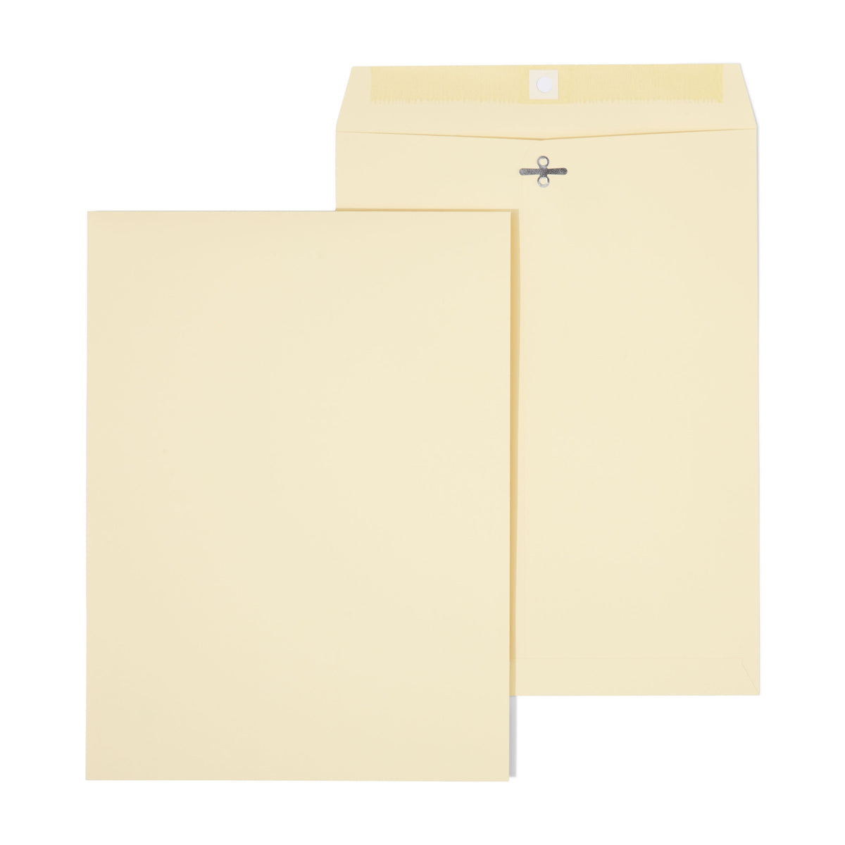 Staples Extra-Heavyweight Clasp & Moistenable Glue Catalog Envelopes, 9"L x 12"H, Manila, 100/Box