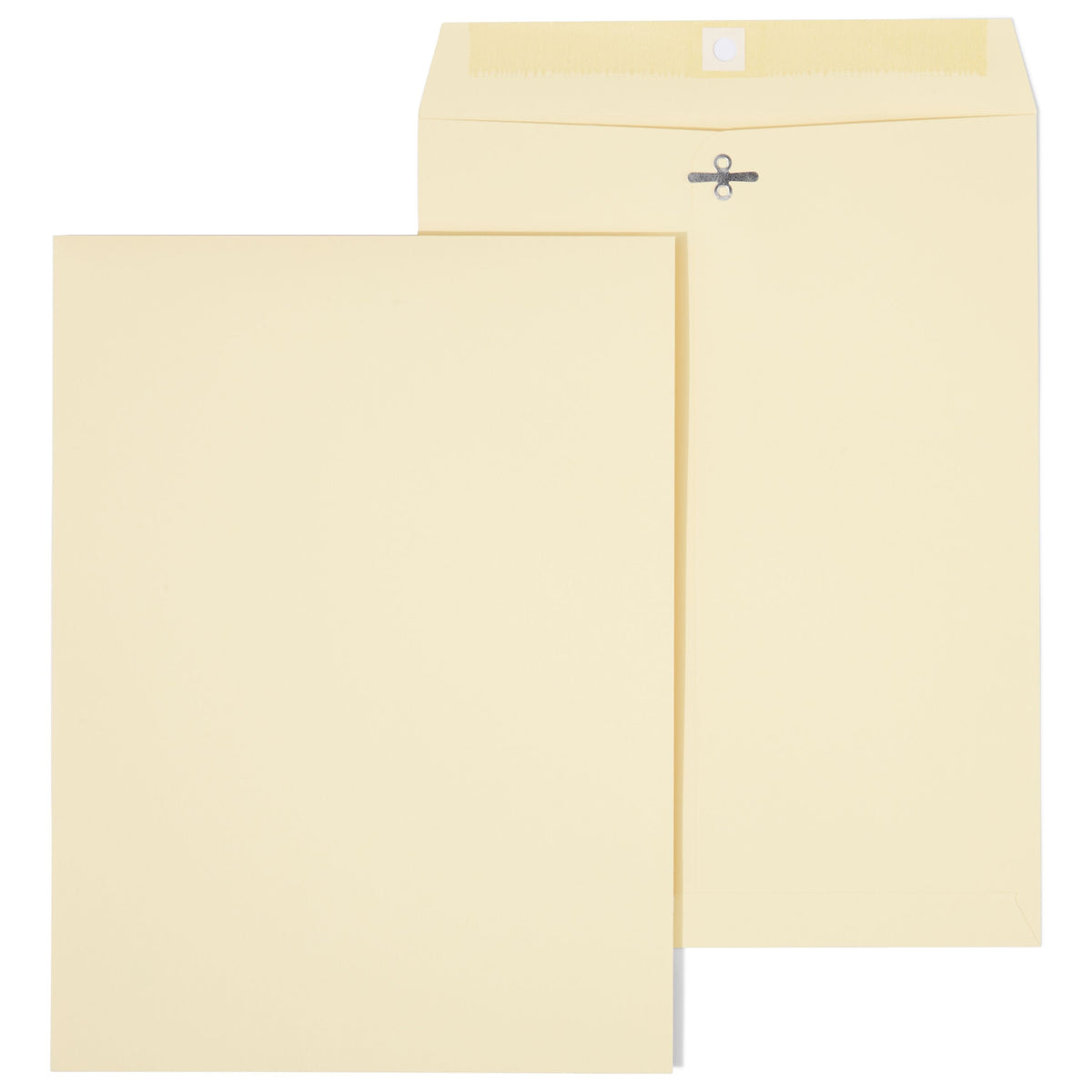 Staples Extra-Heavyweight Clasp & Moistenable Glue Catalog Envelopes, 9"L x 12"H, Manila, 100/Box