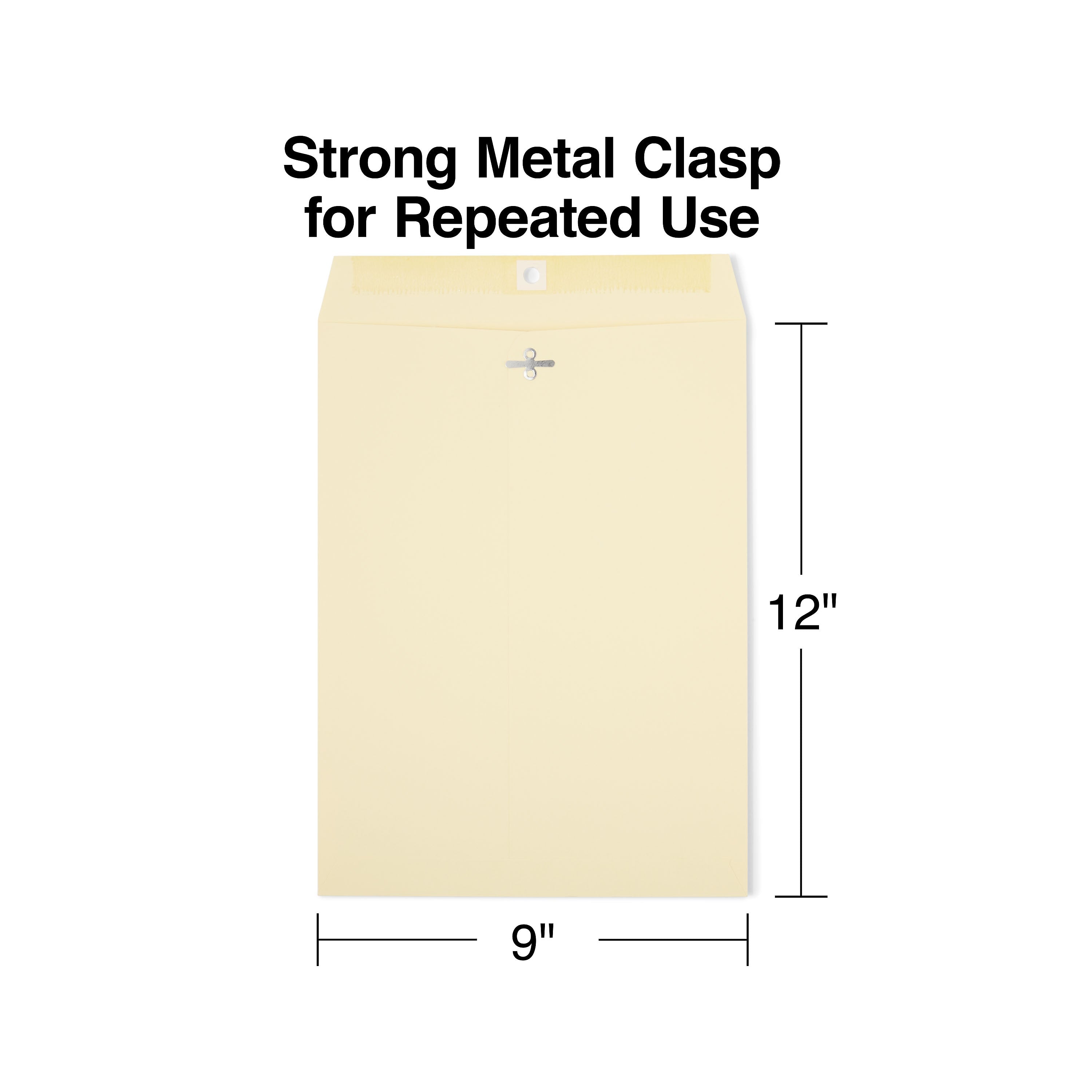 Staples Extra-Heavyweight Clasp & Moistenable Glue Catalog Envelopes, 9