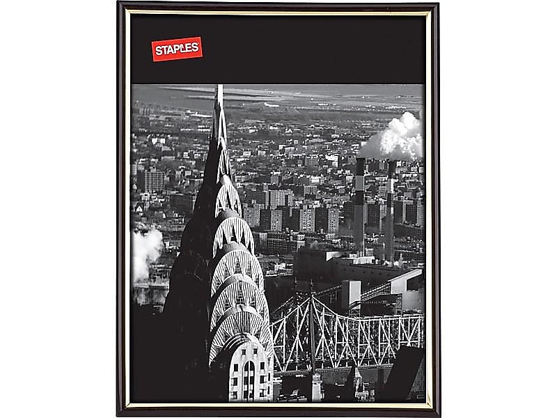 Staples® EZ Mount 8.5" x 11" Plastic Picture Frames, Black