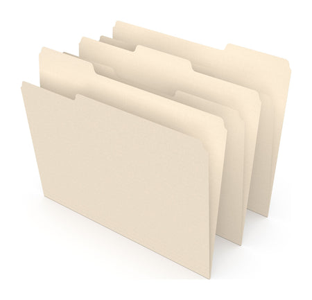 Staples® File Folder, 1/3-Cut Tab, Letter Size, Manila, 500/Carton