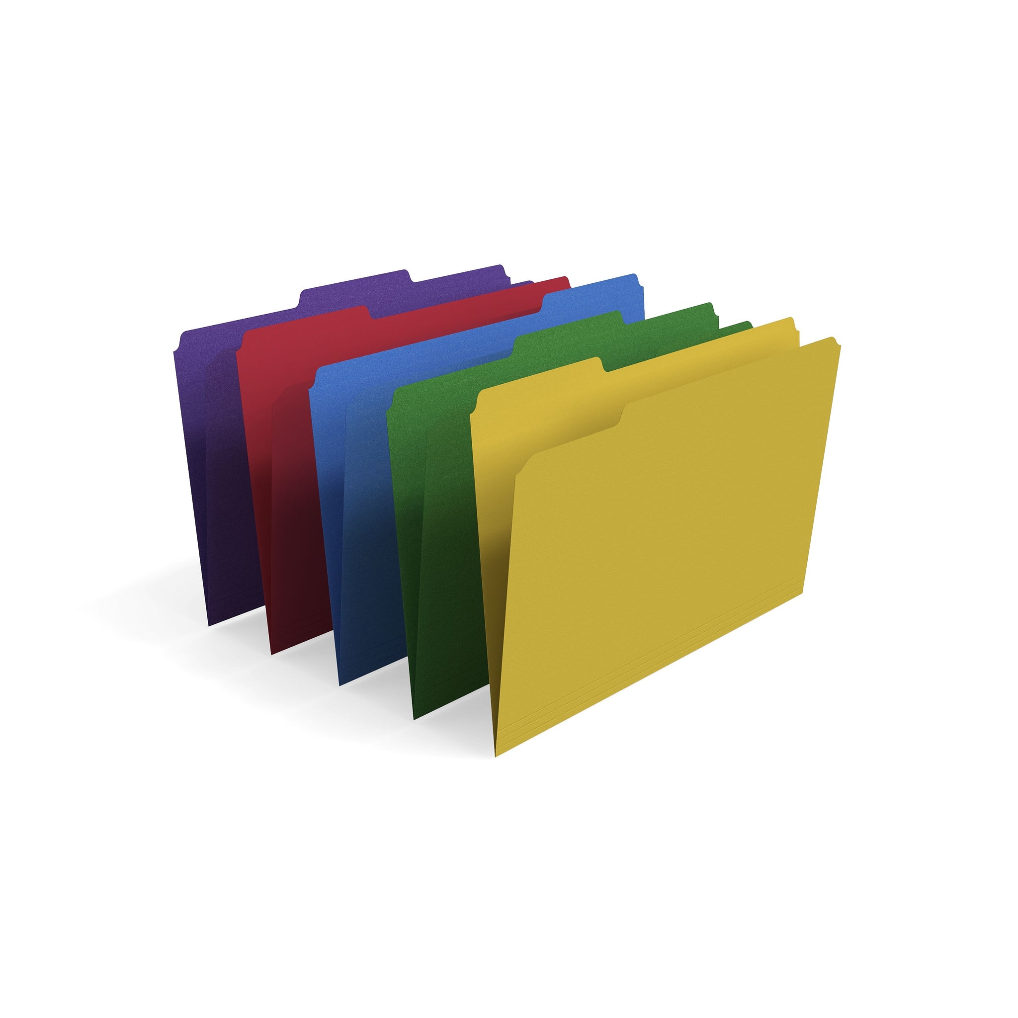 Staples File Folders, 1/3-Cut Tab, Legal Size, Assorted Colors, 100/Box