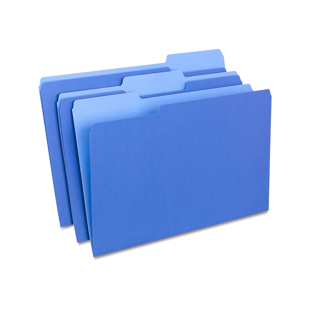 Staples File Folders, 1/3-Cut Tab, Legal Size, Blue, 100/Bo