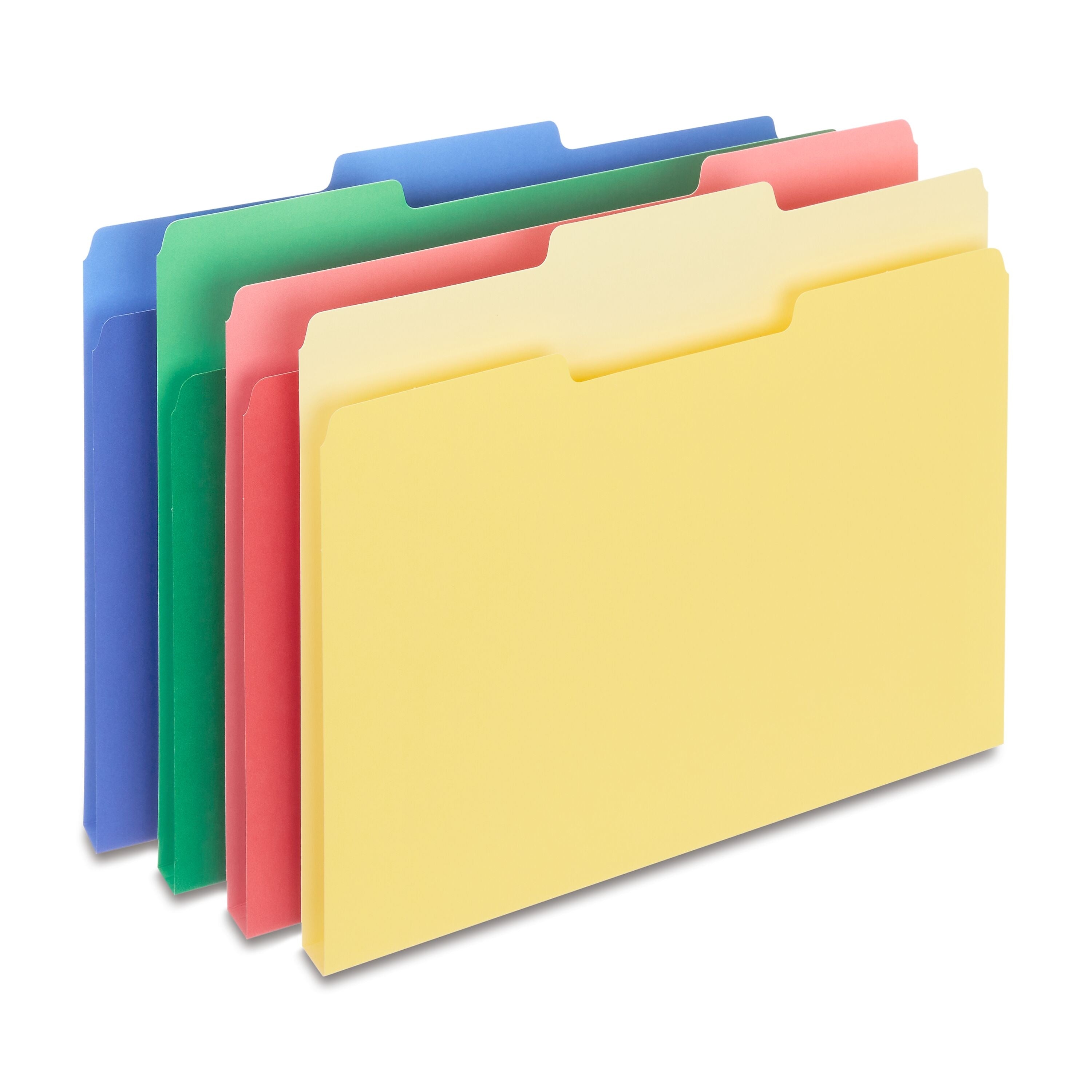 Staples File Folders, 1/3-Cut Tab, Letter Size, Assorted Colors, 24/Pack