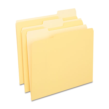 Staples File Folders, 1/3-Cut Tab, Letter Size, Yellow, 24/Pack