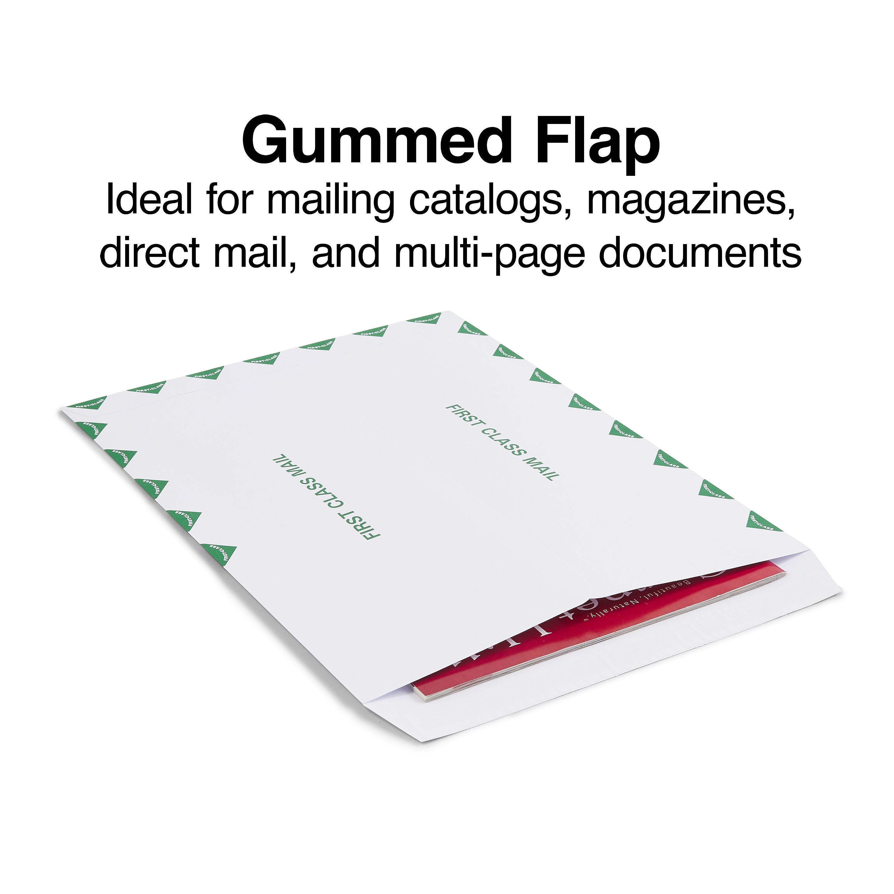 Staples First Class EasyClose Catalog Envelopes, 10