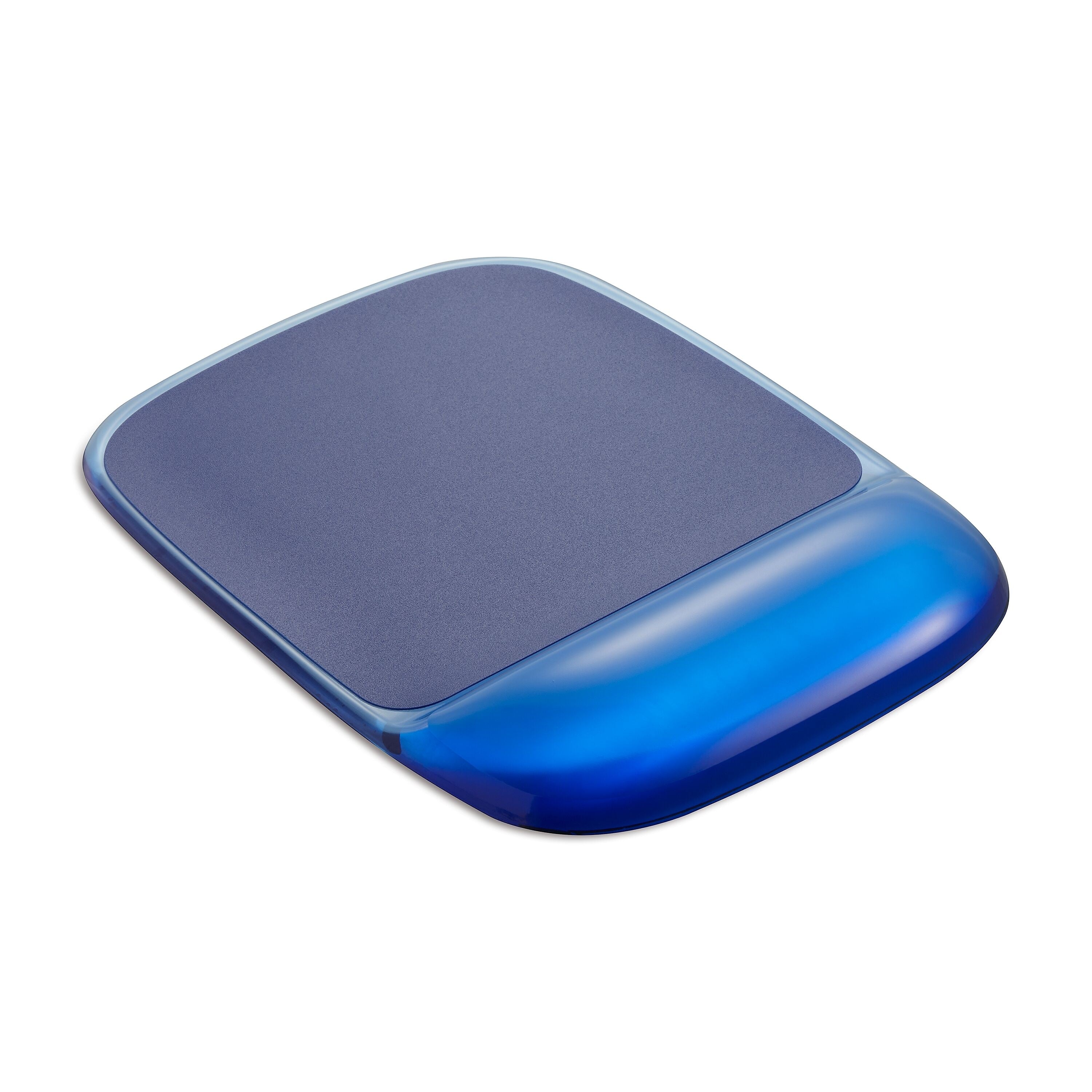 Staples Gel Mouse Pad/Wrist Rest Combo, Blue Crystal