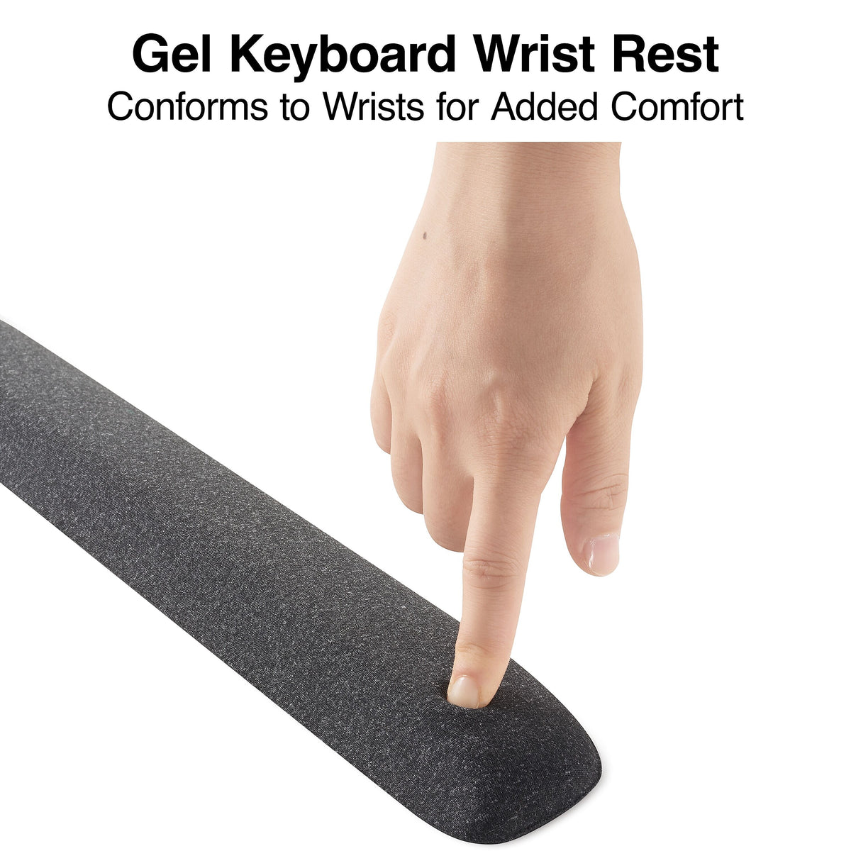 Staples® Gel Non-Skid Wrist Rest, Black