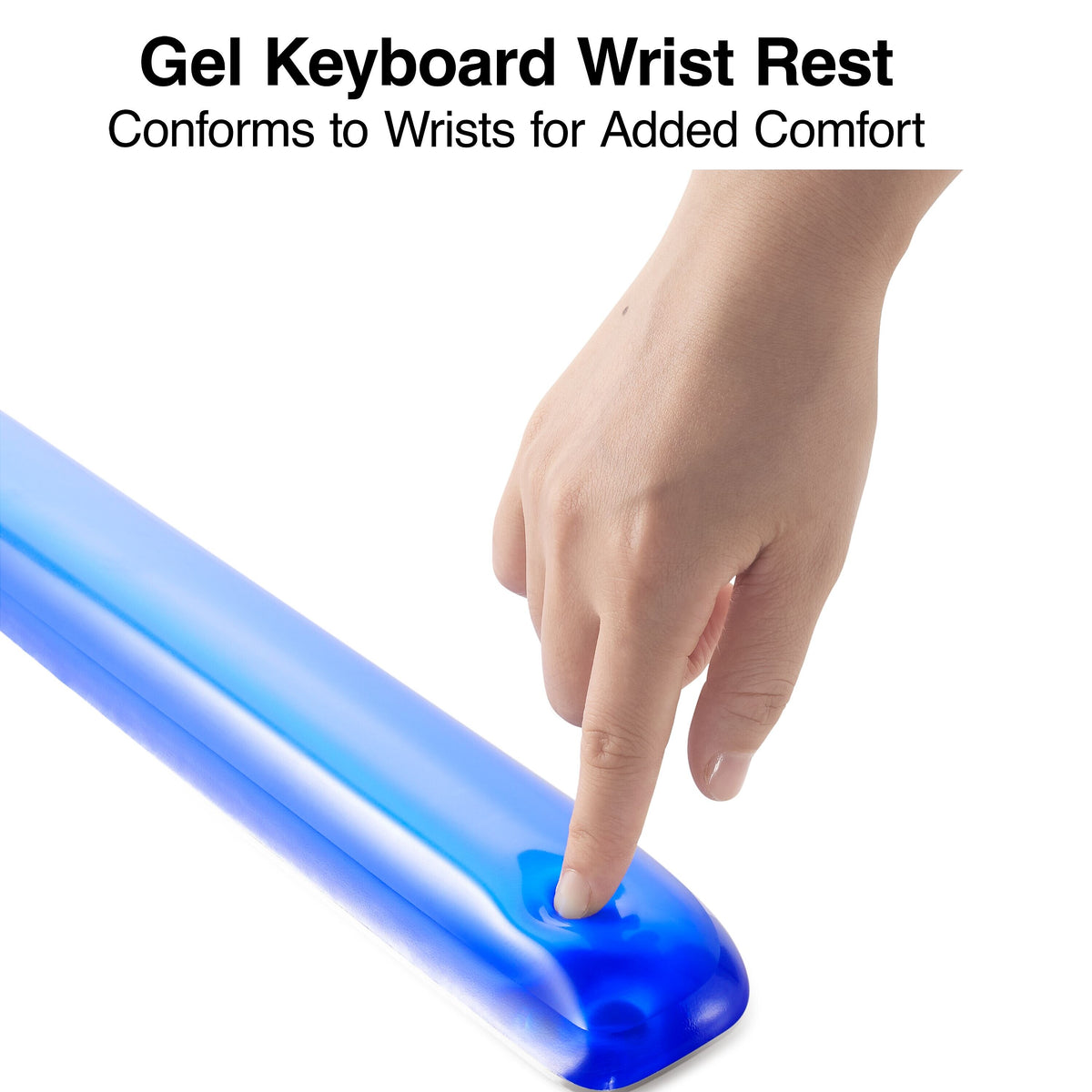 Staples Gel Wrist Rest, Blue Crystal