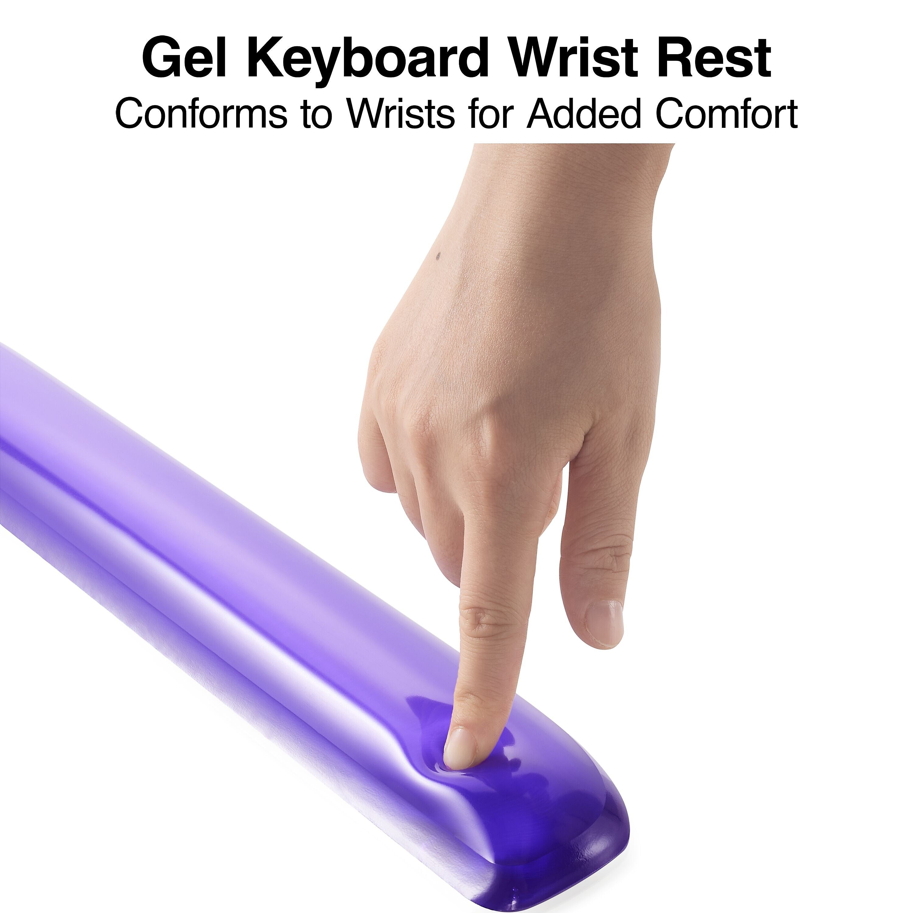 Staples Gel Wrist Rest, Purple Crystal