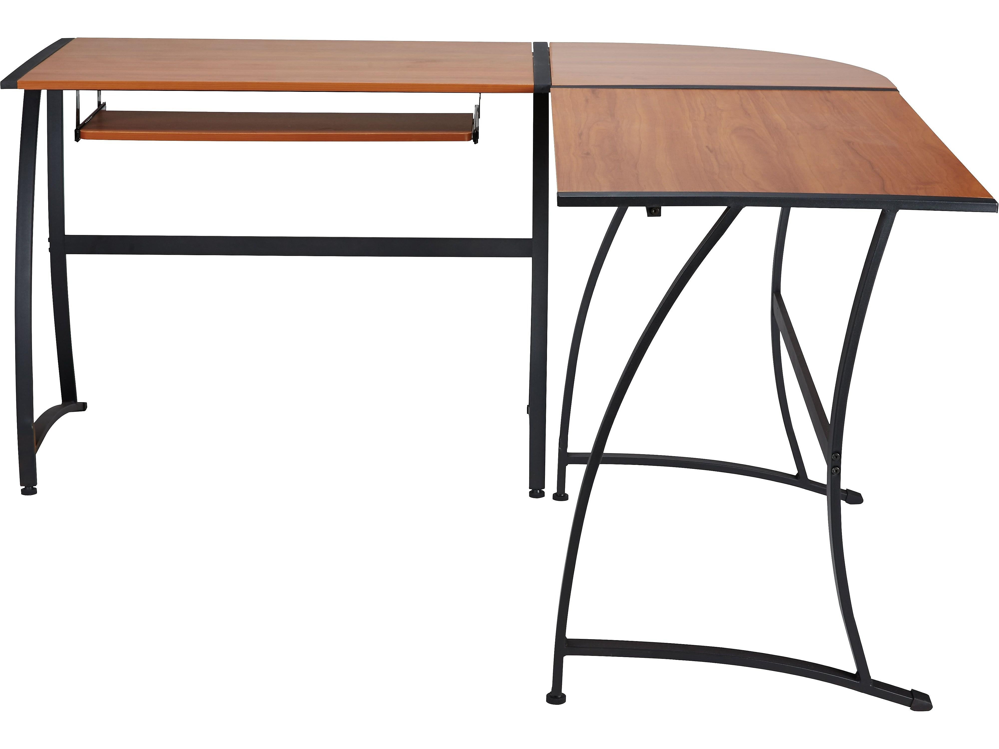 Staples Gillespie 62"W L-Shaped Desk, Sonona Cherry