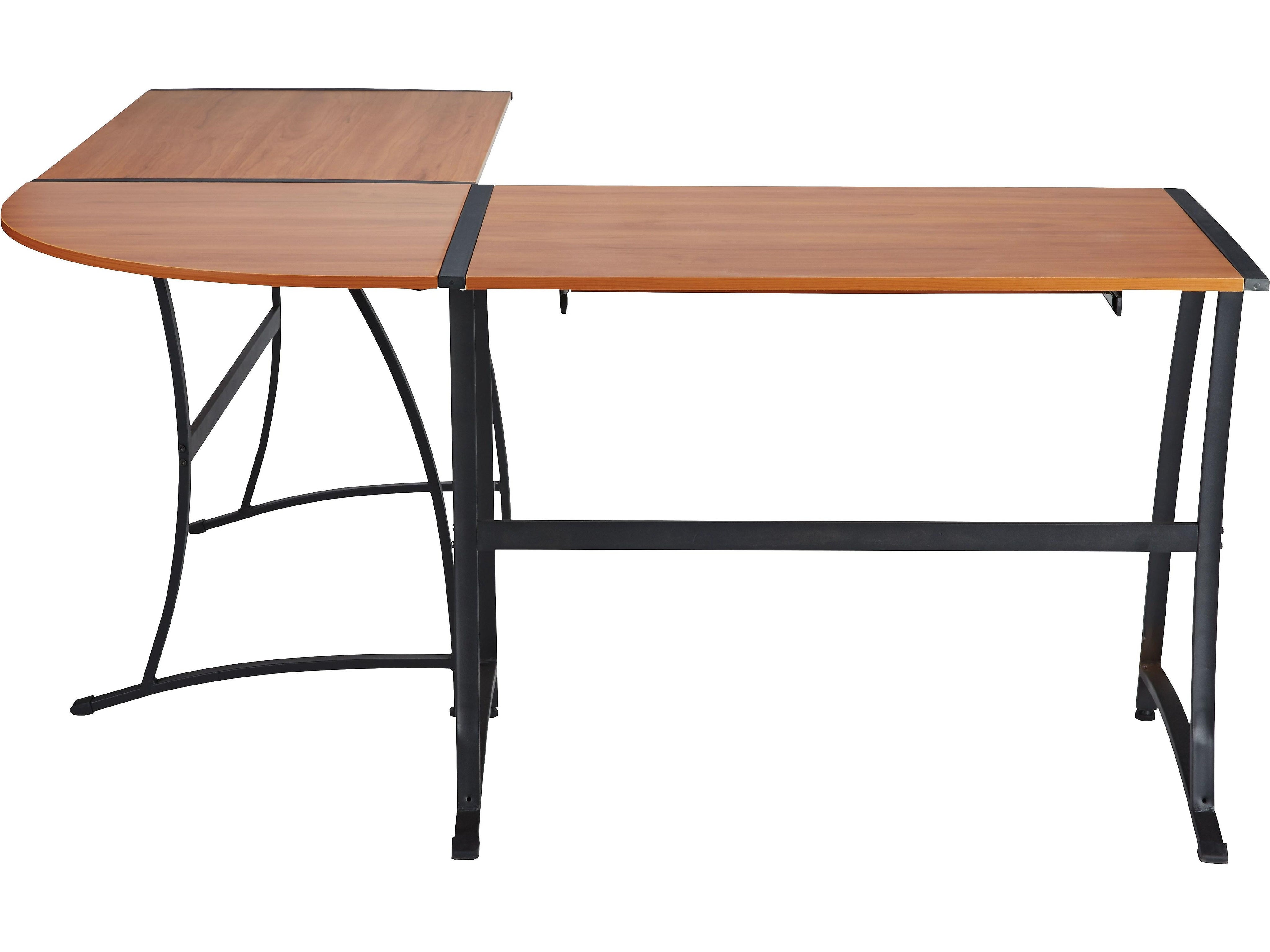 Staples Gillespie 62"W L-Shaped Desk, Sonona Cherry