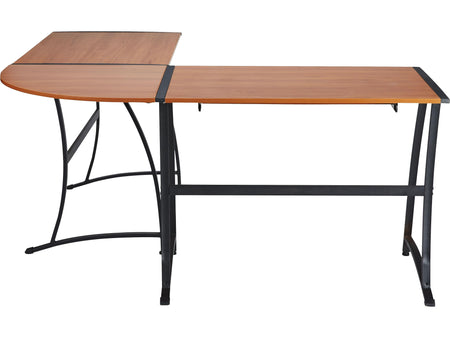 Staples Gillespie 62"W L-Shaped Desk, Sonona Cherry