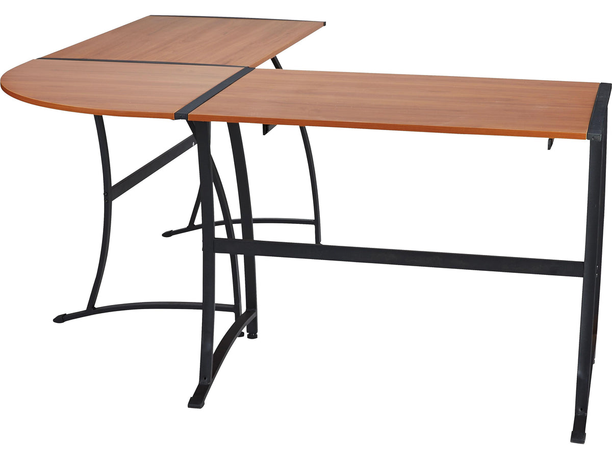 Staples Gillespie 62"W L-Shaped Desk, Sonona Cherry