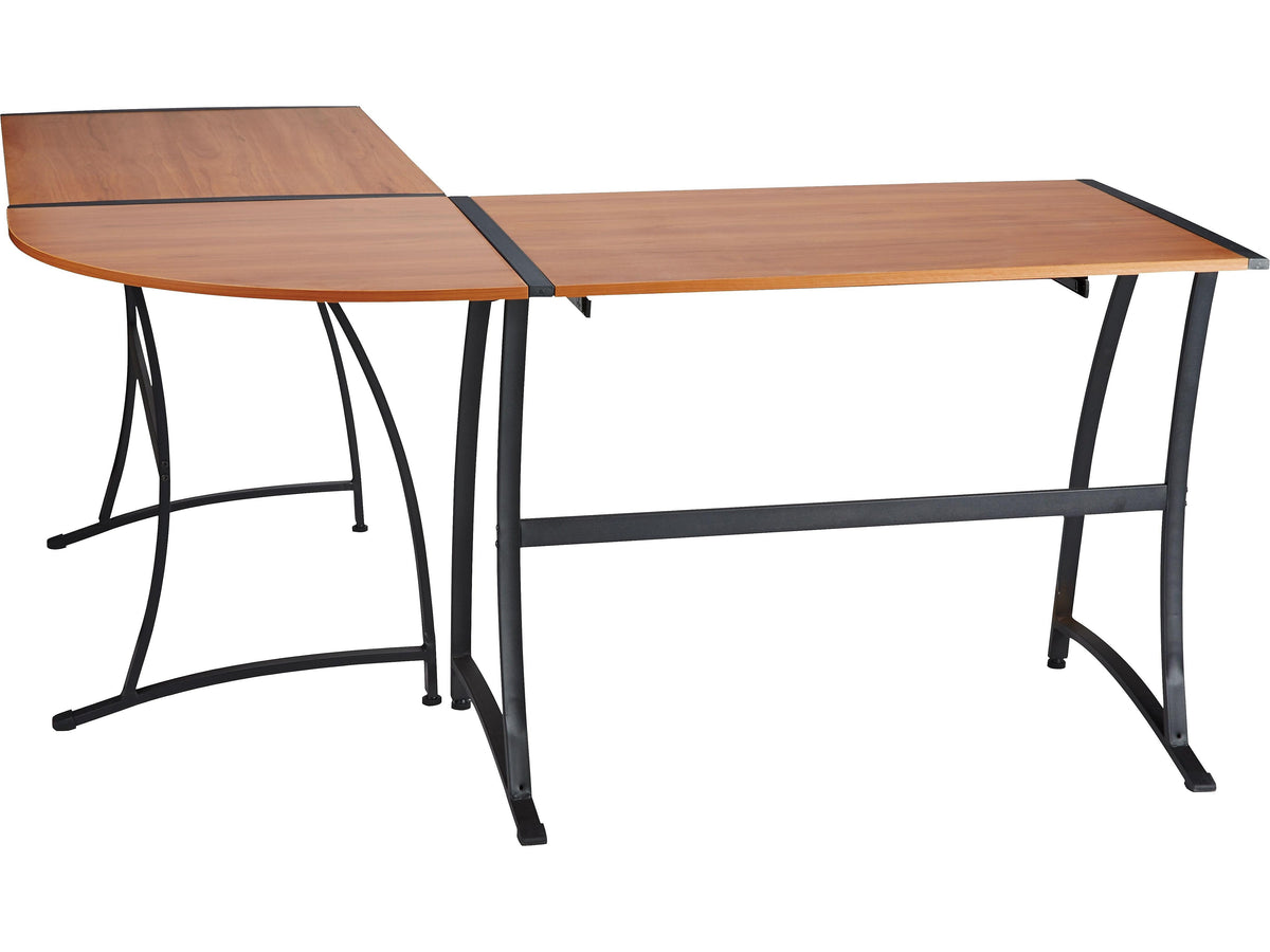 Staples Gillespie 62"W L-Shaped Desk, Sonona Cherry