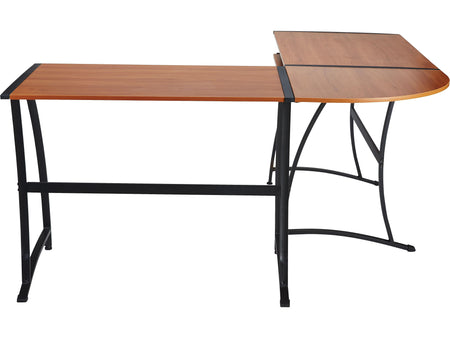 Staples Gillespie 62"W L-Shaped Desk, Sonona Cherry