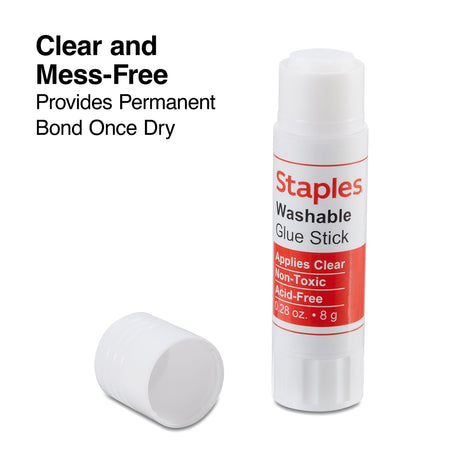 Staples Glue Sticks, 0.28 oz., 18/Pack