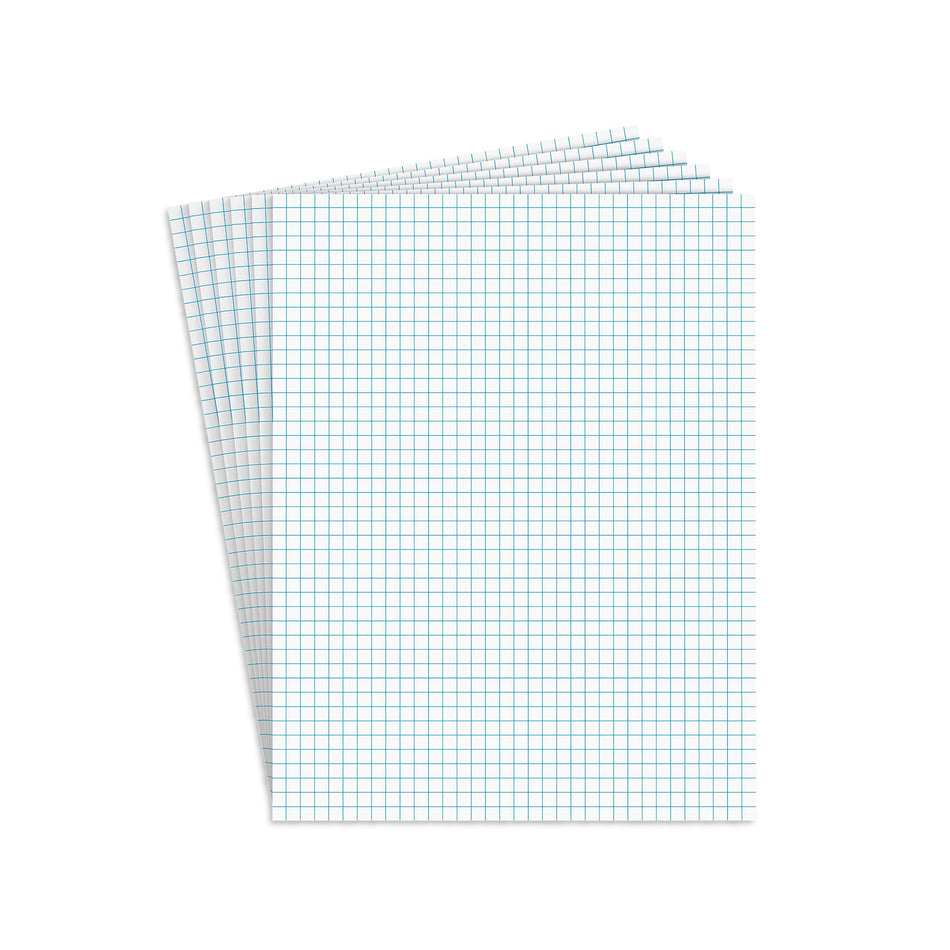 Staples® Graph Pad, 8.5" x 11", Graph Ruled, White, 50 Sheets/Pad, 6 Pads/Pack