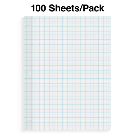 Staples Graph Ruled Filler Paper, 8.5" x 11", White, 100 Sheets/Pack, 12 Packs/Carton