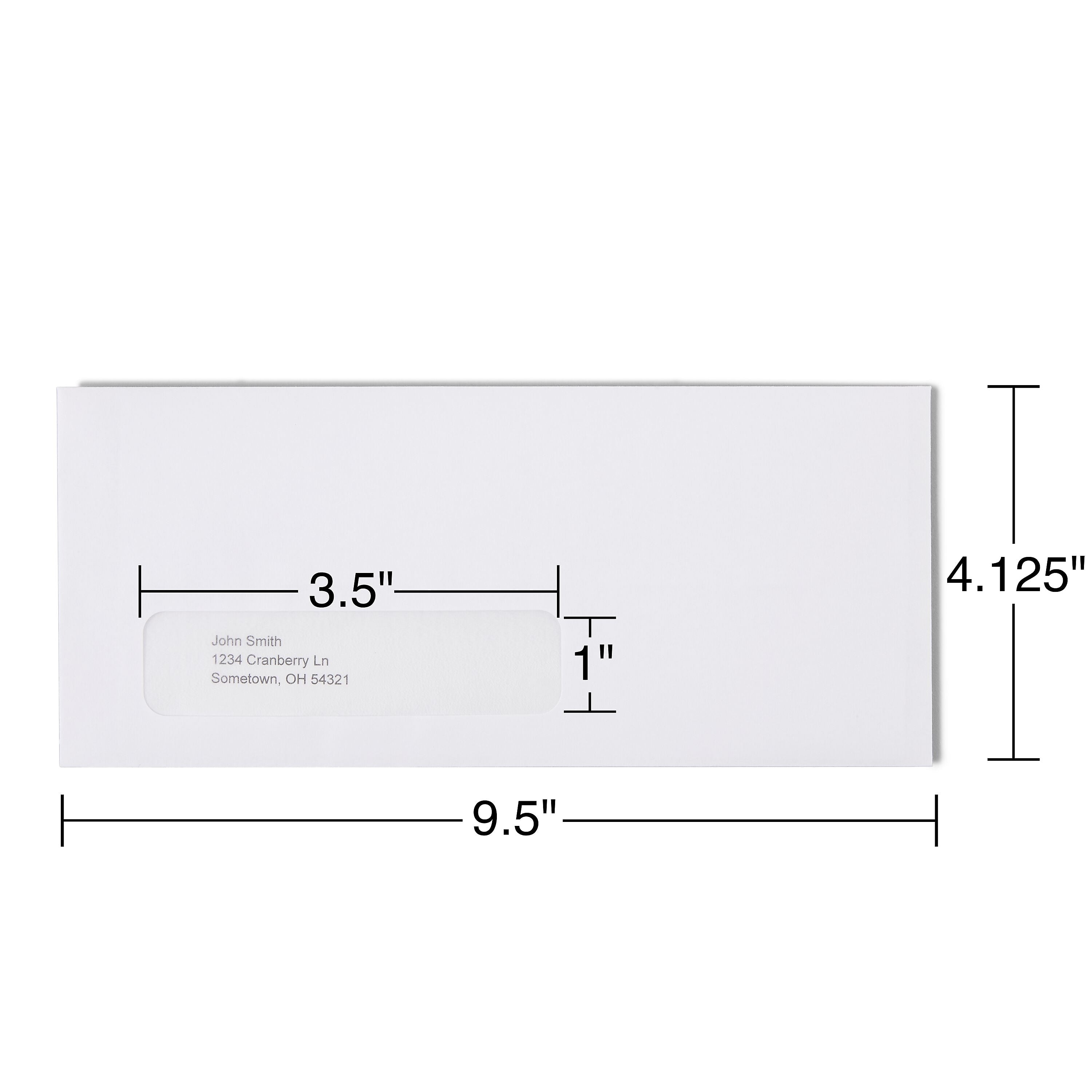Staples Gummed #10 Business Envelope, 4 1/8