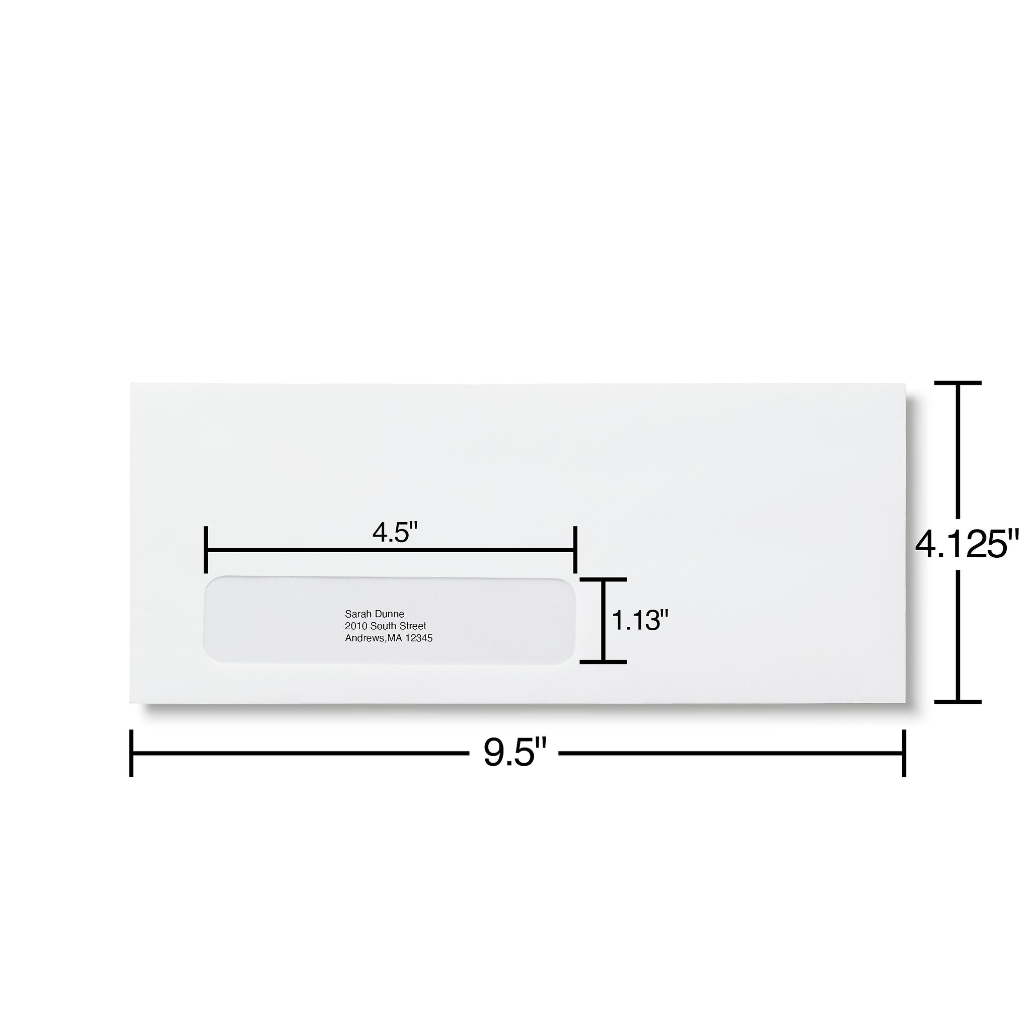 Staples Gummed #10 Business Envelope, 4 1/8