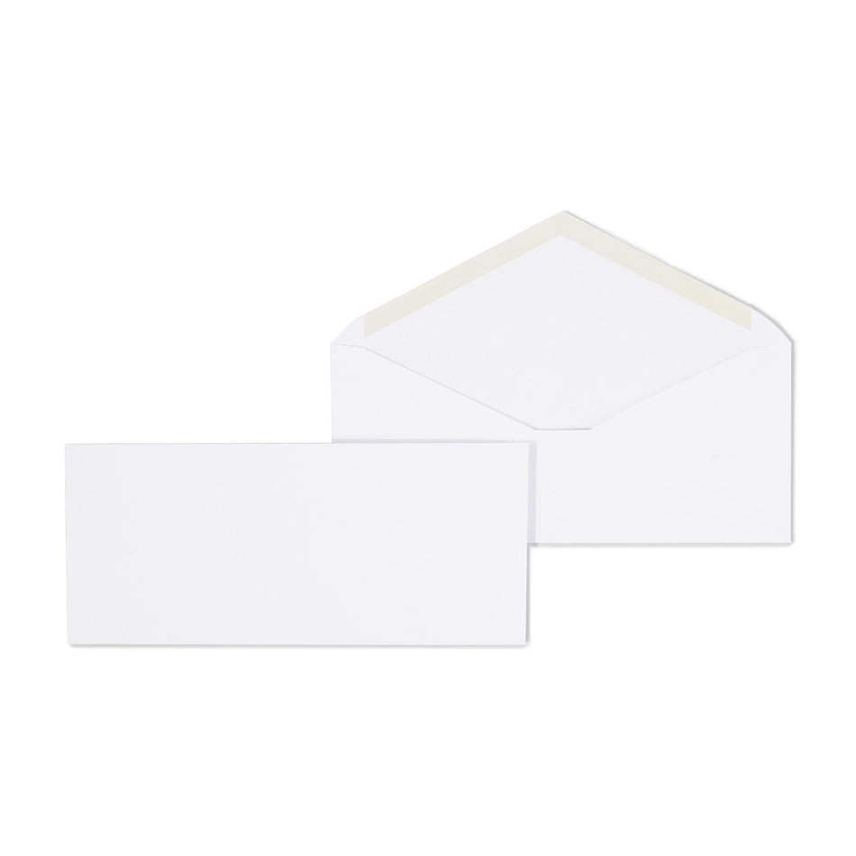 Staples Gummed #10 Business Envelopes, 4 1/8" x 9 1/2", White, 125/Box