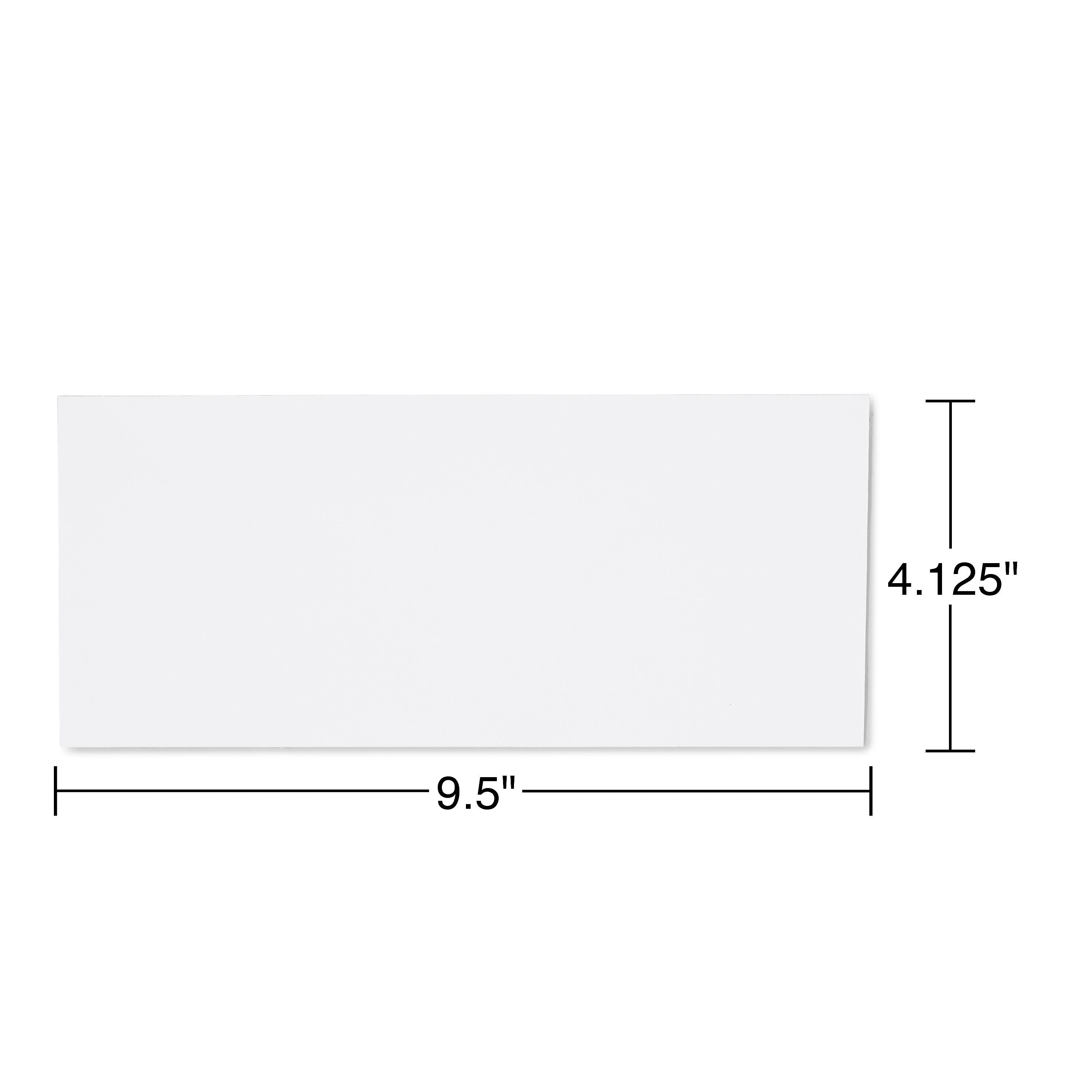 Staples Gummed #10 Business Envelopes, 4 1/8" x 9 1/2", White, 125/Box