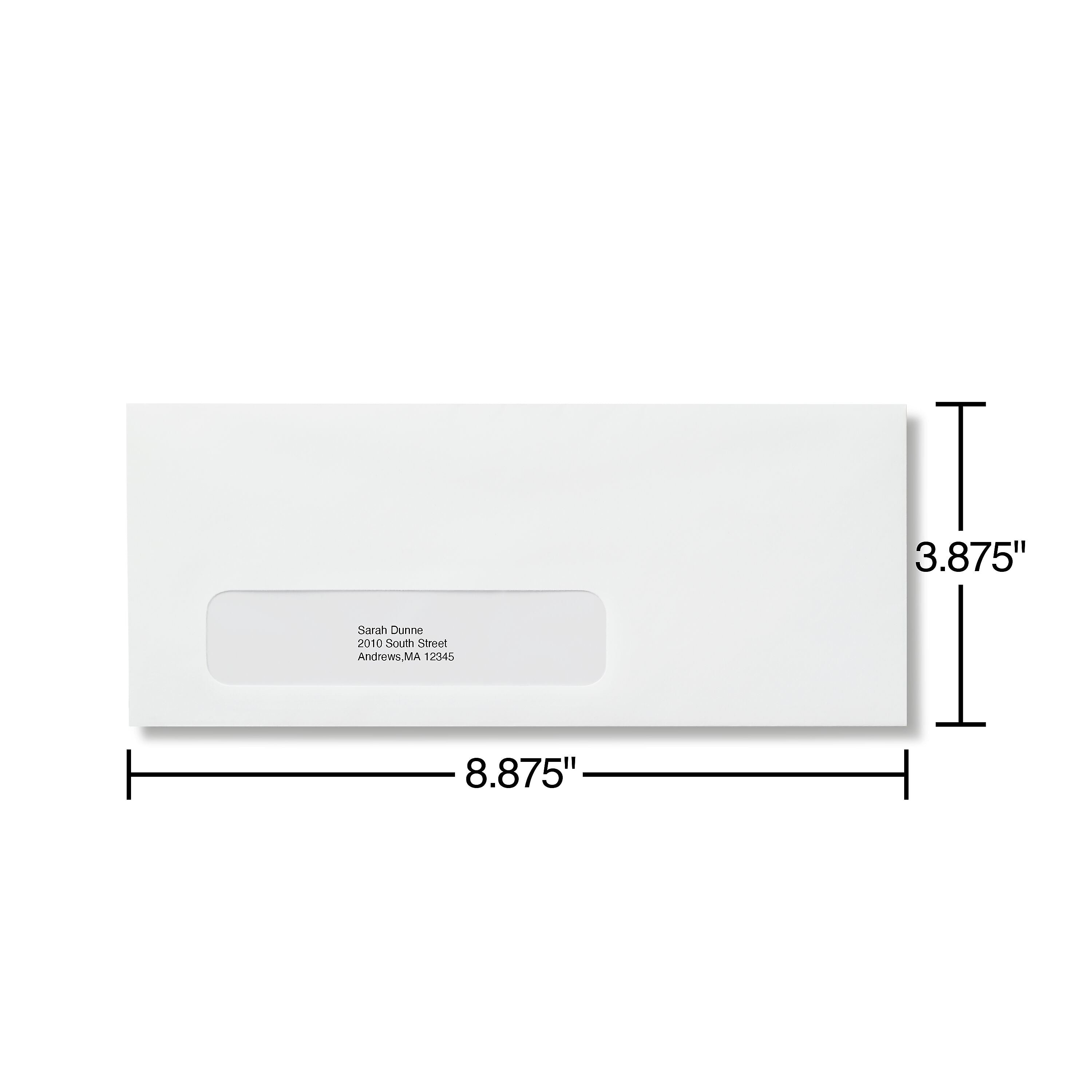 Staples Gummed #9 Business Envelope, 3 7/8