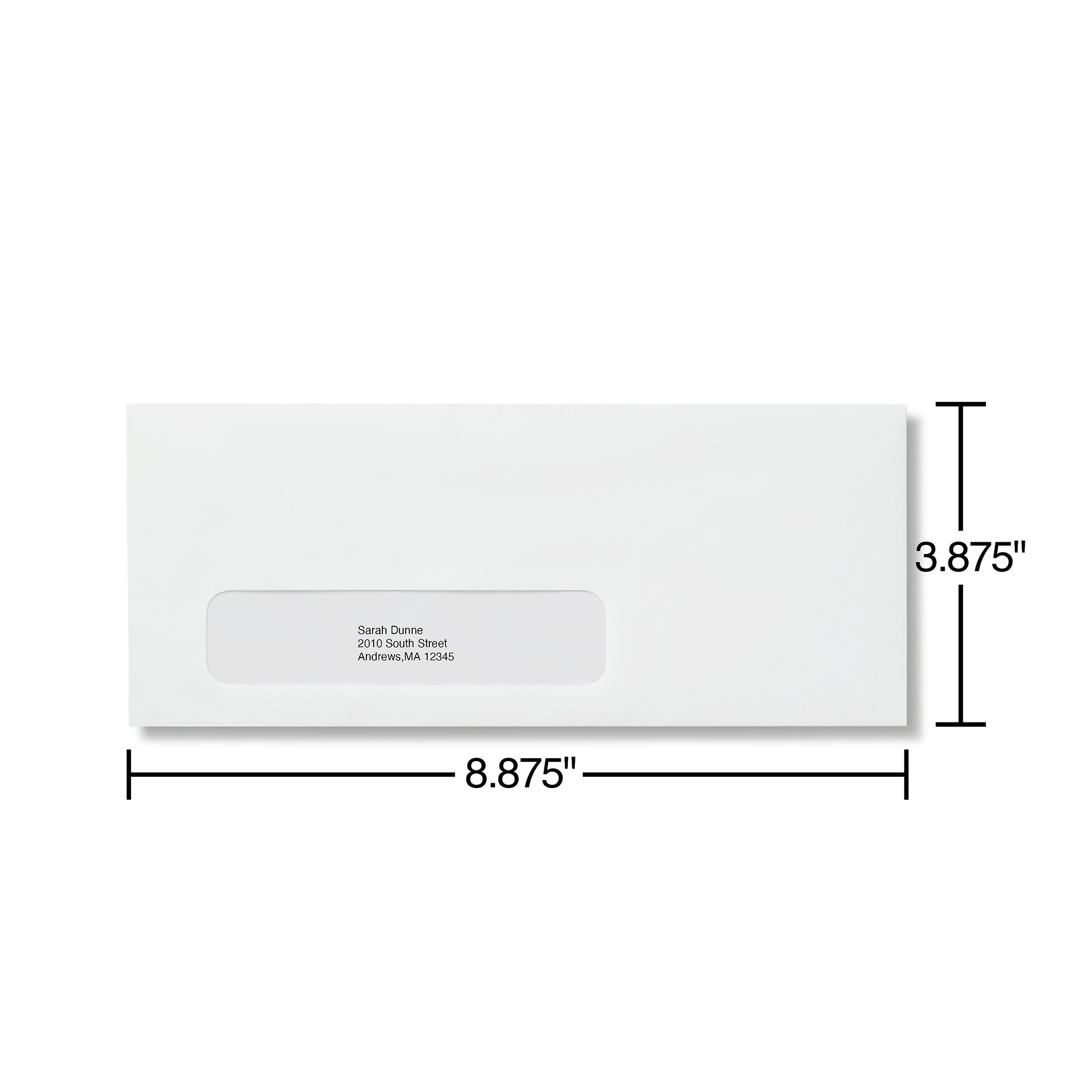 Staples Gummed #9 Business Envelope, 3 7/8