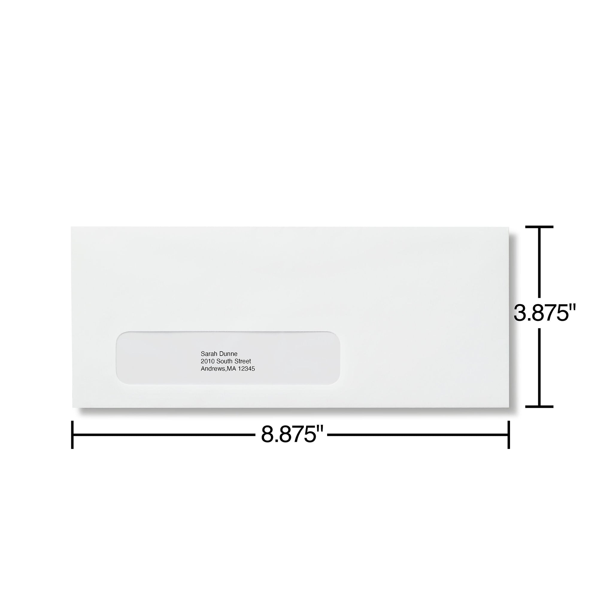 Staples Gummed #9 Business Envelope, 3 7/8