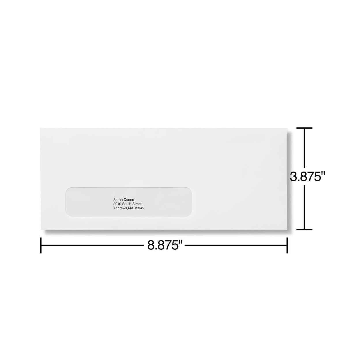 Staples Gummed #9 Business Envelope, 3 7/8" x 8 7/8", White Wove, 500/Box