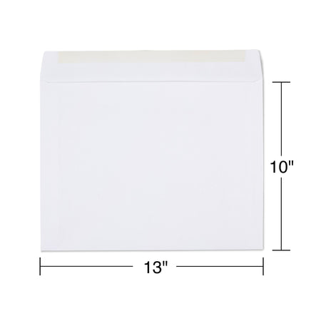 Staples Gummed Booklet Envelopes, 10" x 13", White, 100/Box