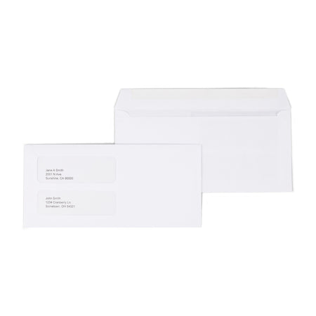 Staples Gummed Business Envelopes, 4 3/16" x 9", White, 1000/Box