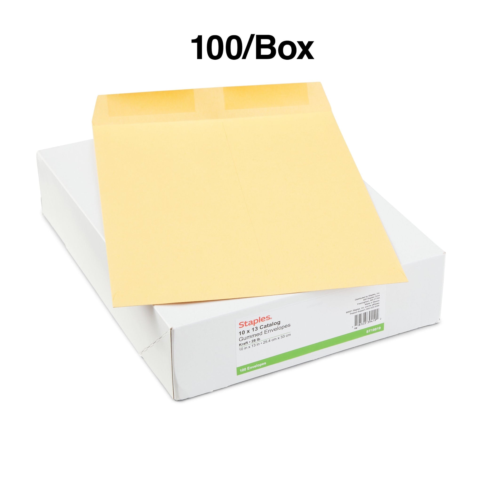 Staples Gummed Catalog Envelopes, 10
