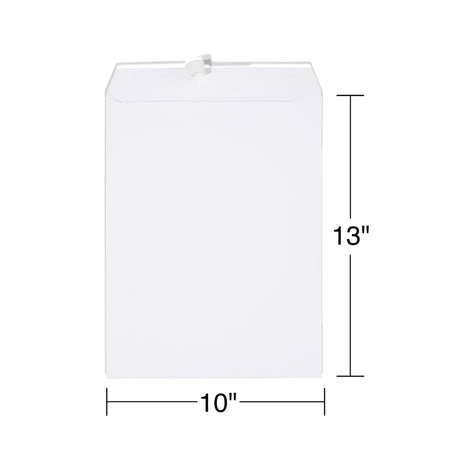 Staples Gummed Catalog Envelopes, 10"L x 13"H, White, 100/Box