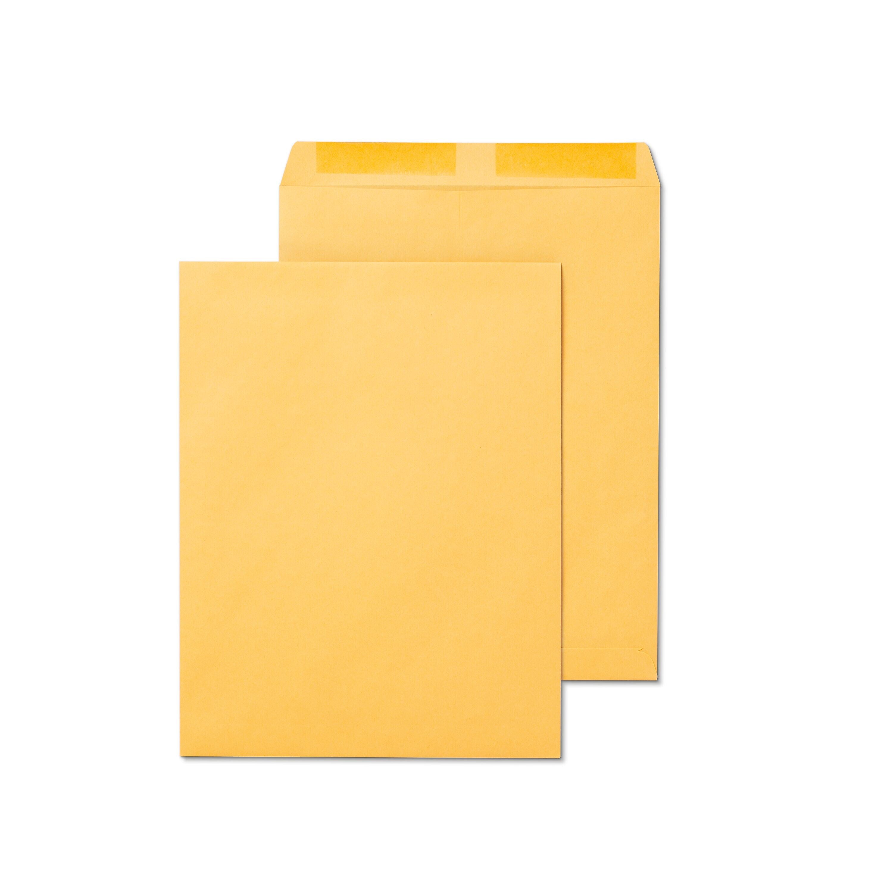 Staples Gummed Catalog Envelopes, 12" x 15.5", Brown, 100/Box