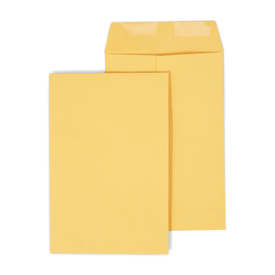 Staples Gummed Catalog Envelopes, 6" x 9", Brown, 500/Box