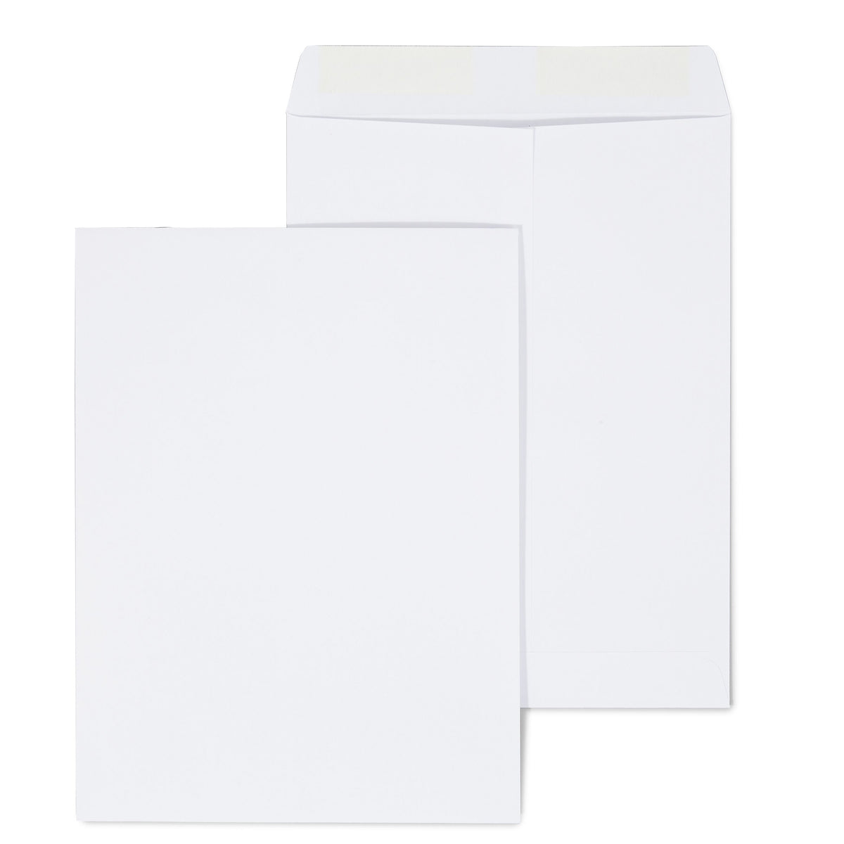 Staples Gummed Catalog Envelopes, 9"L x 12"H, White, 100/Box