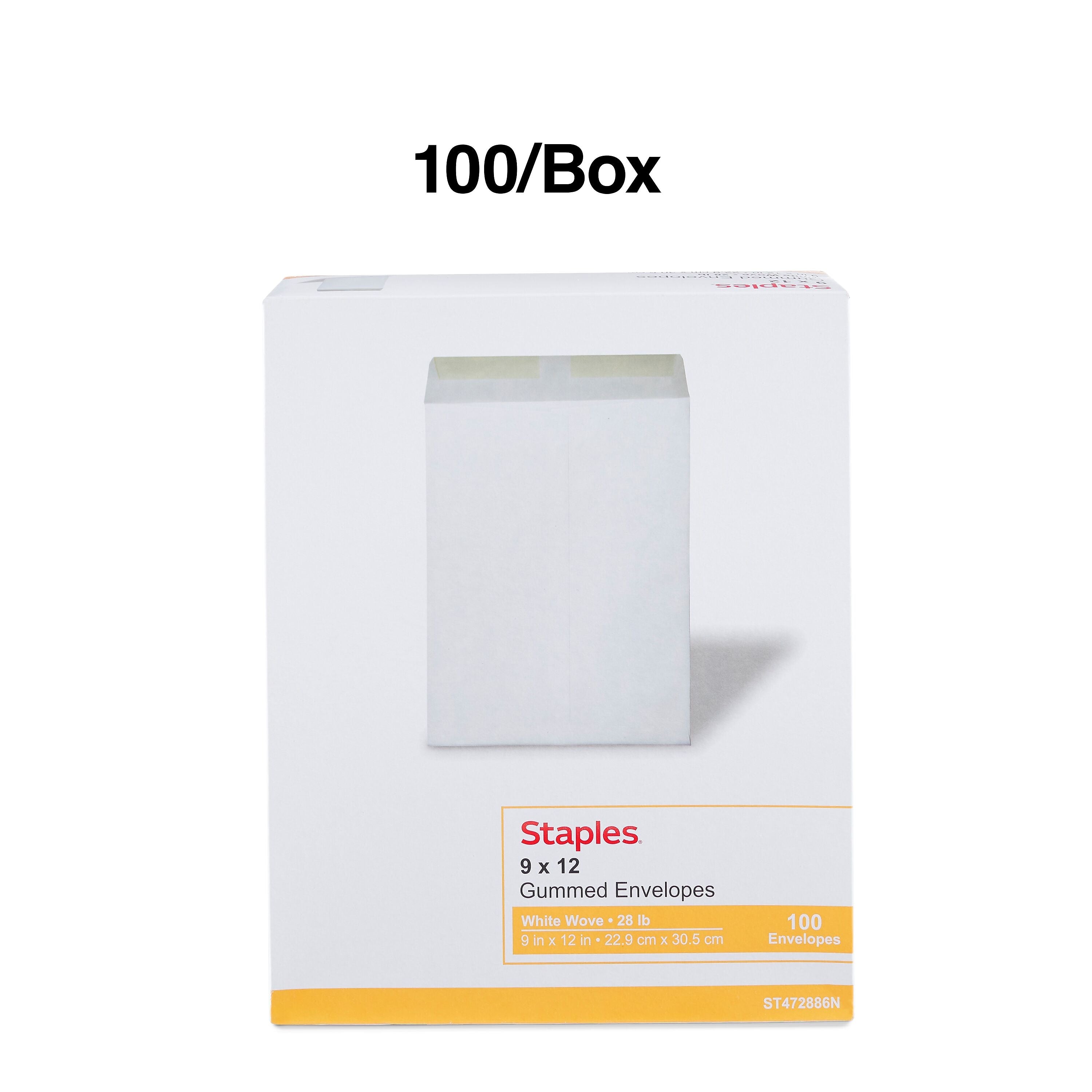 Staples Gummed Catalog Envelopes, 9