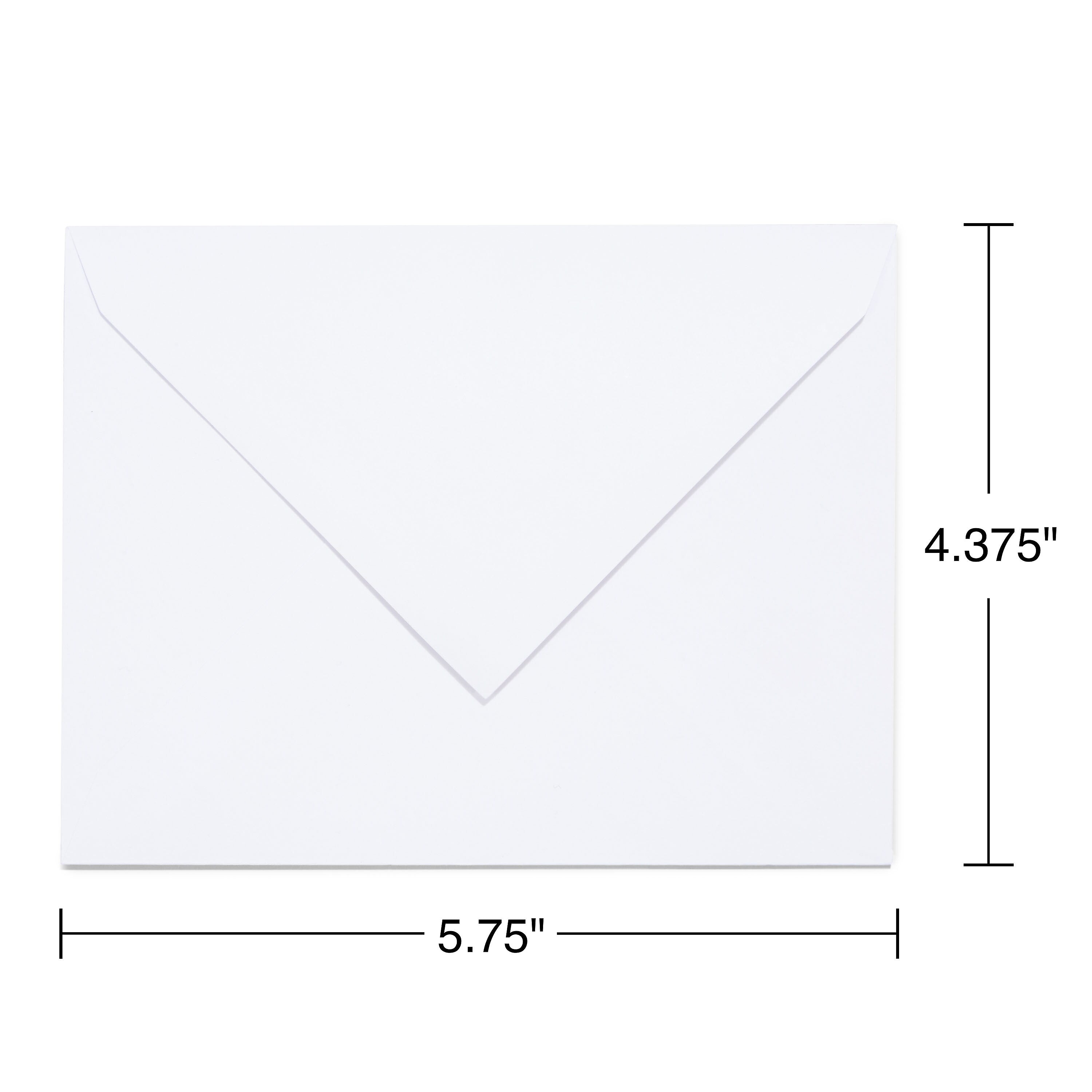 Staples Gummed Invitation Envelopes, 5 3/4" x 4 3/8", White, 250/Box