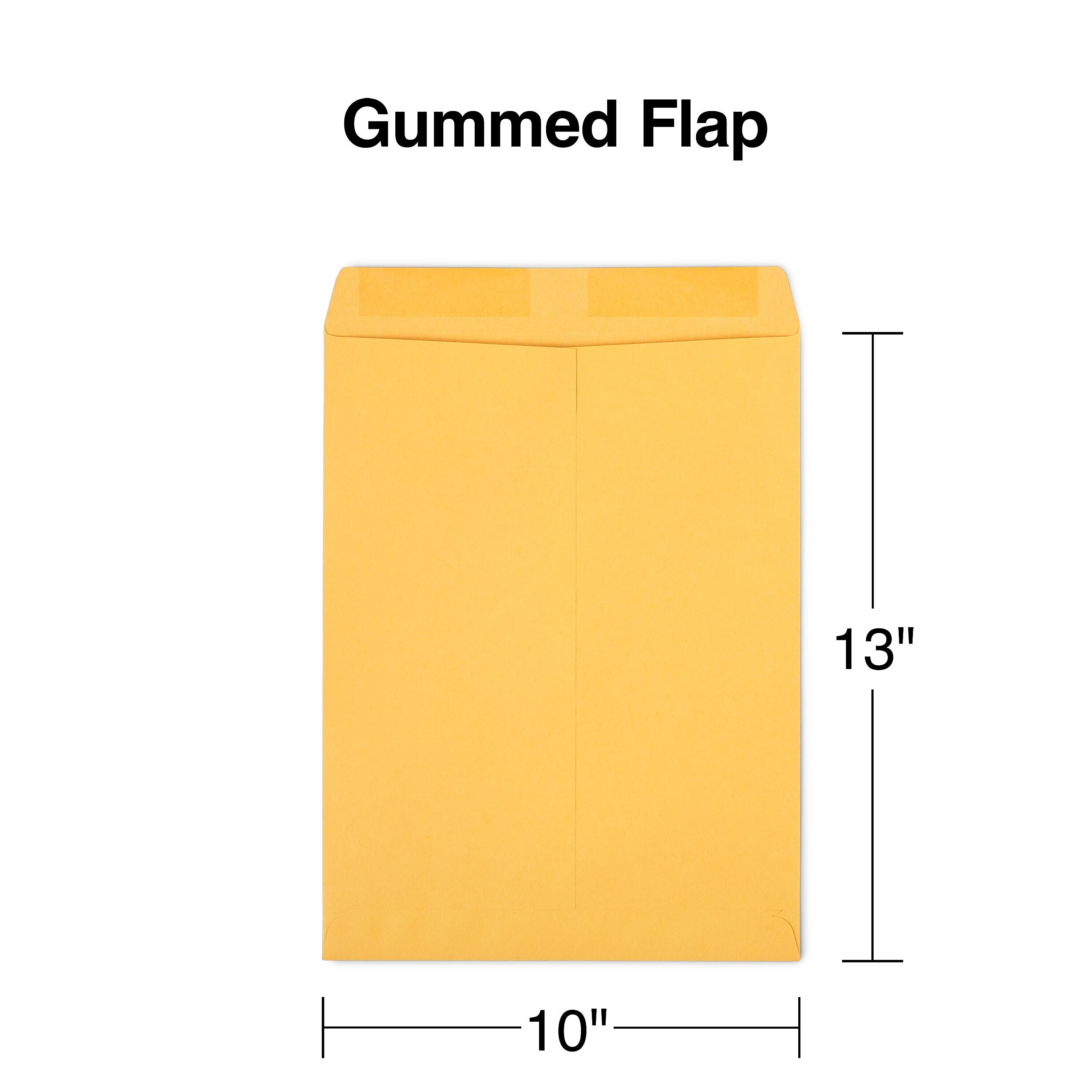 Staples Gummed Kraft Catalog Envelopes, 10