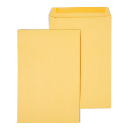 Staples Gummed Kraft Catalog Envelopes, 10"L x 15"H, Brown, 100/Box