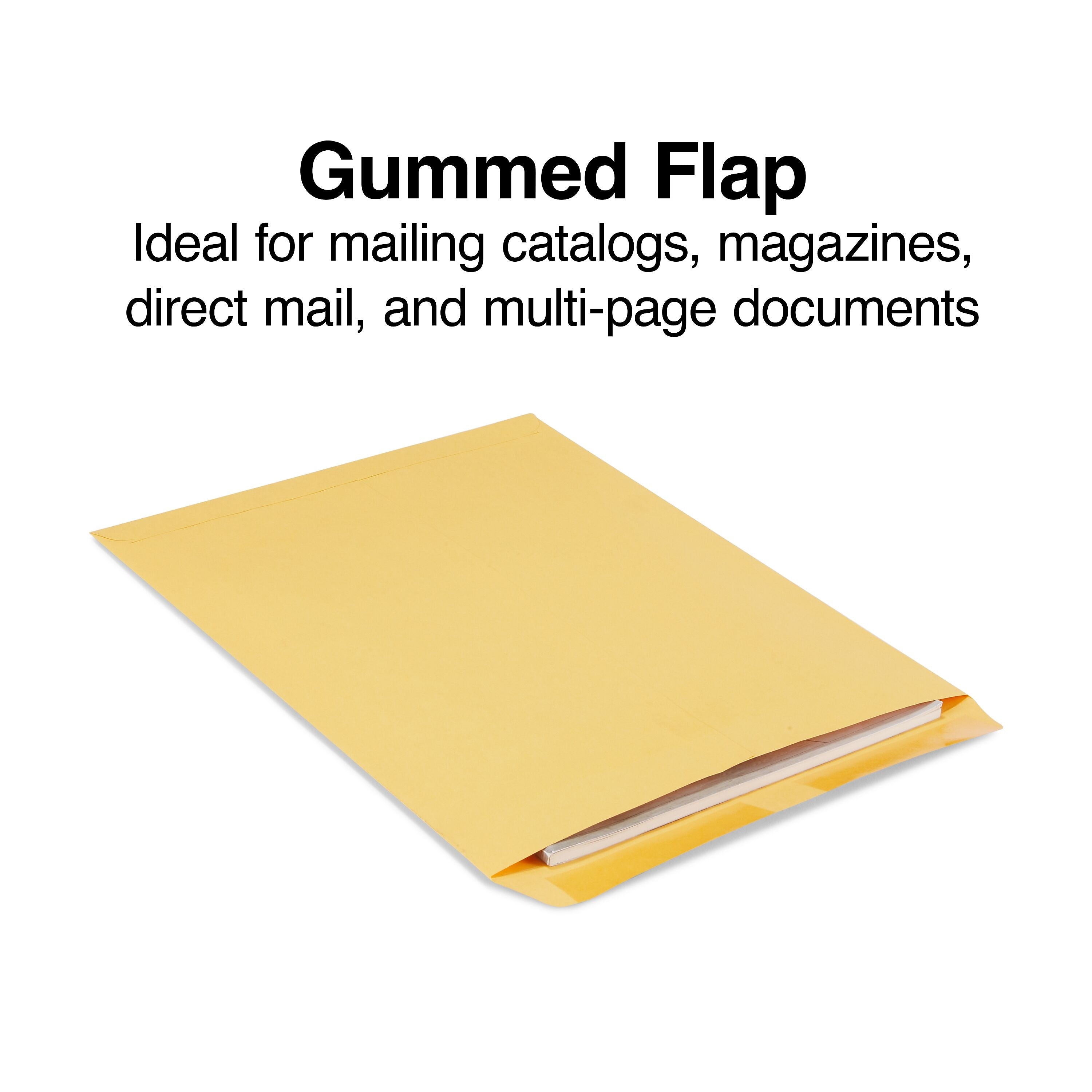 Staples Gummed Kraft Catalog Envelopes, 11.5