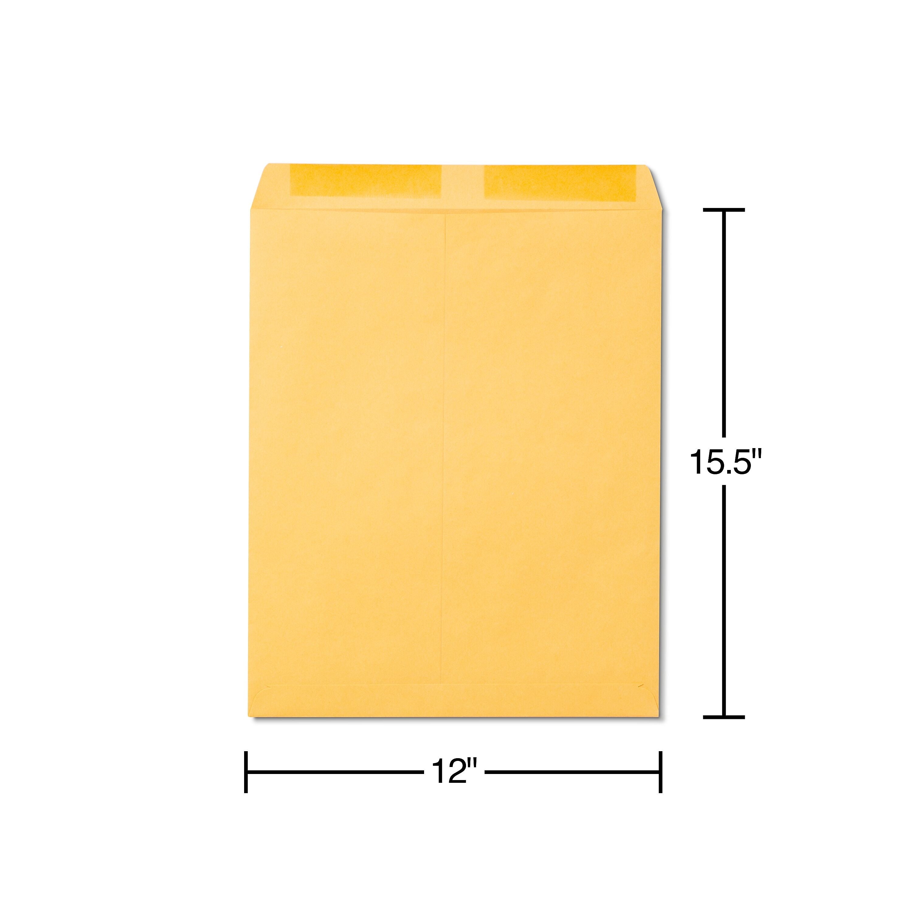 Staples Gummed Kraft Catalog Envelopes, 12