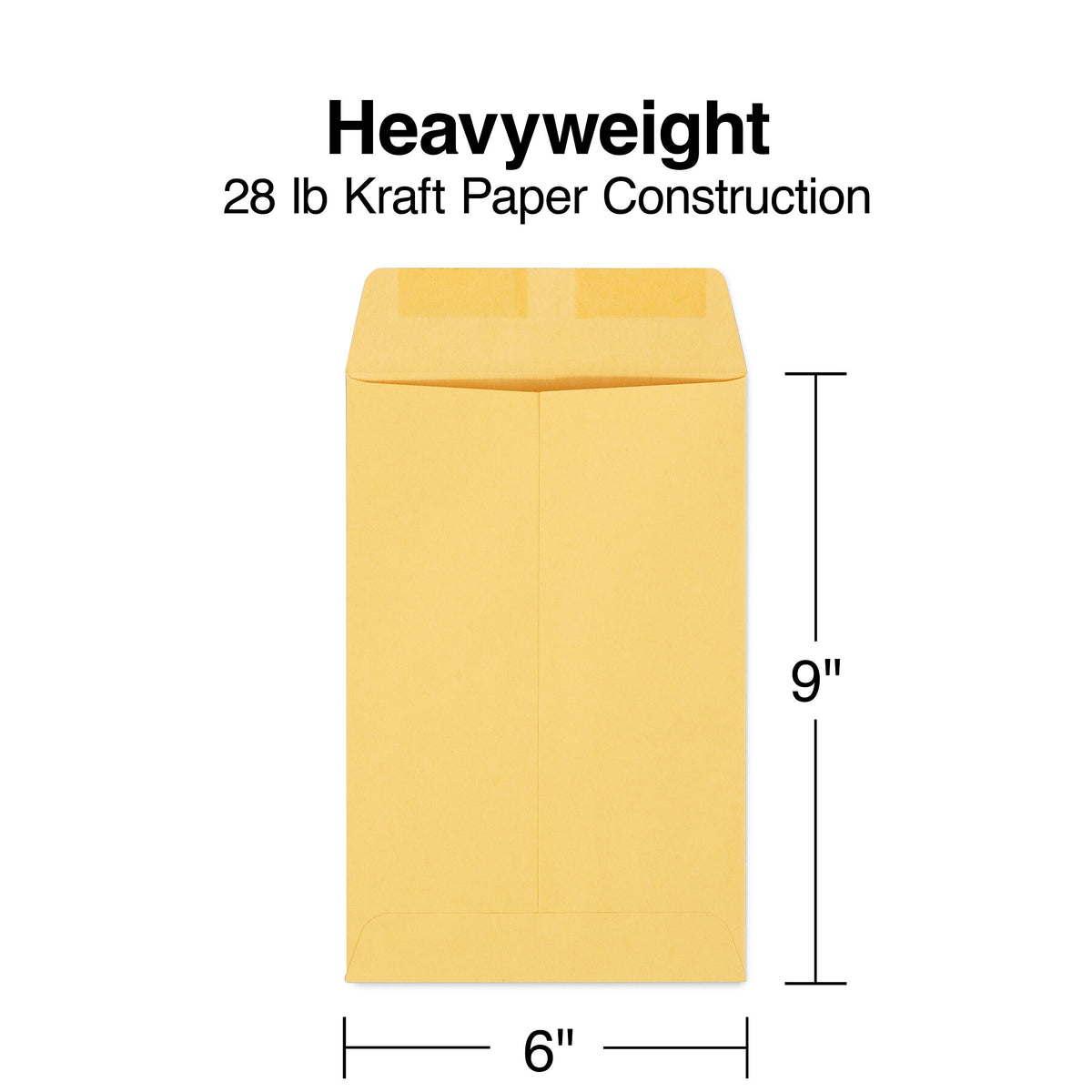 Staples Gummed Kraft Catalog Envelopes, 6" x 9", Brown, 100/Box