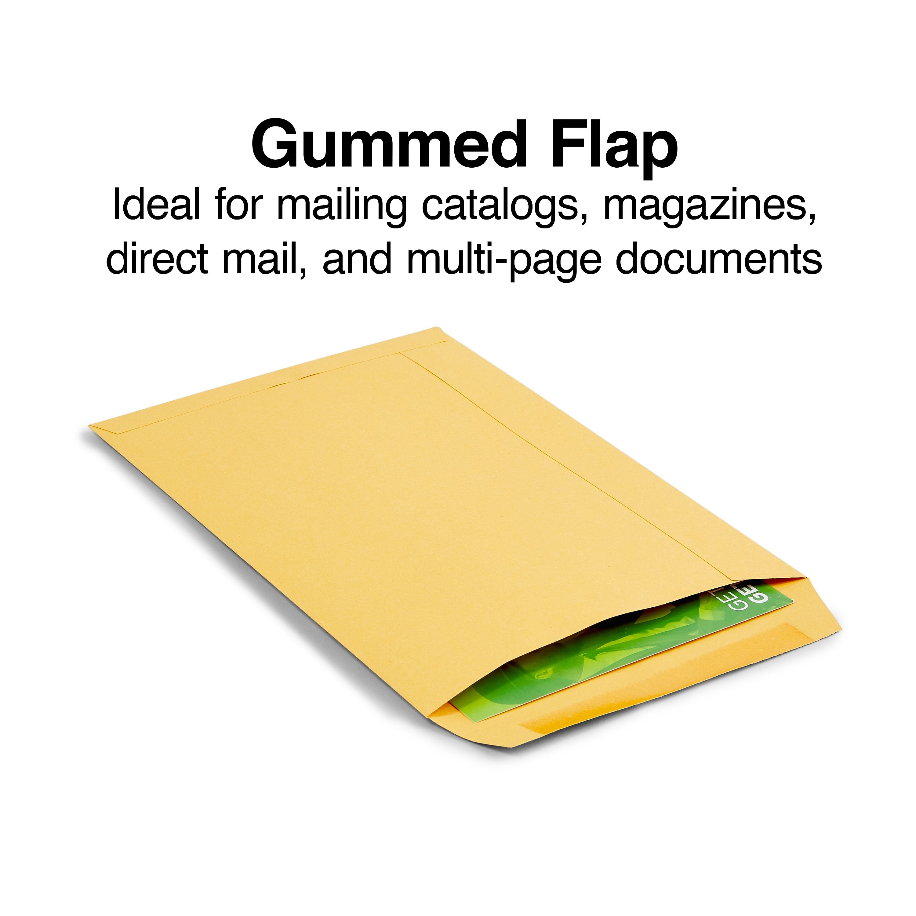 Staples Gummed Kraft Catalog Envelopes, 6.5