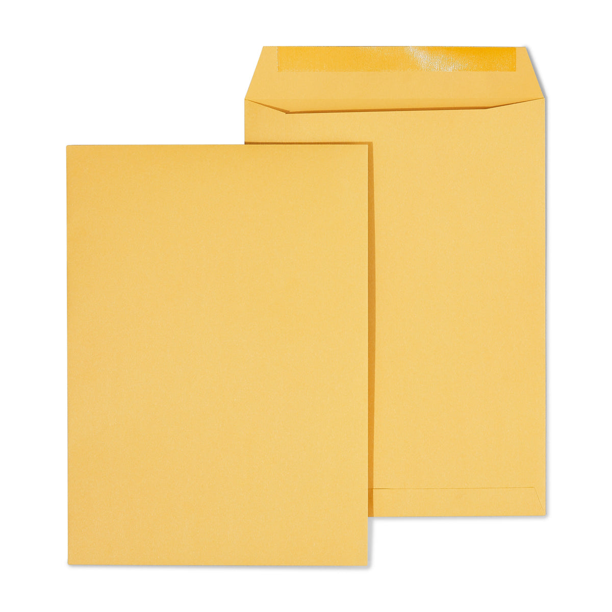 Staples Gummed Kraft Catalog Envelopes, 7.5"L x 10.5"H, Brown, 100/Box