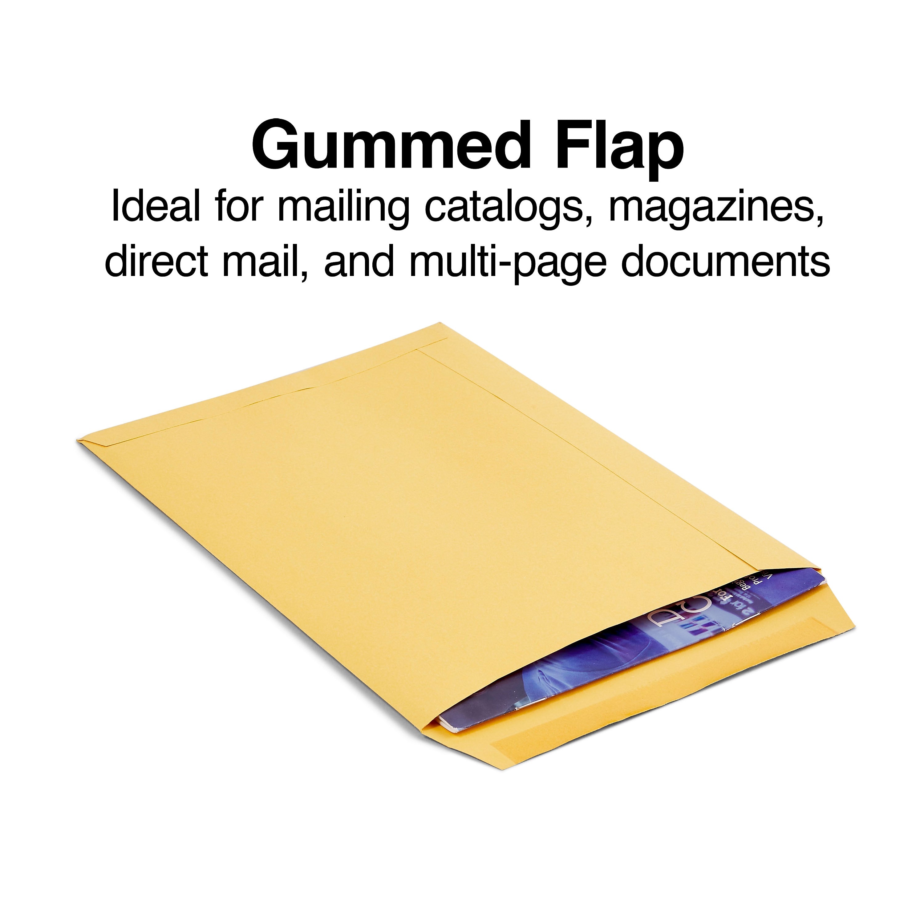 Staples Gummed Kraft Catalog Envelopes, 7.5