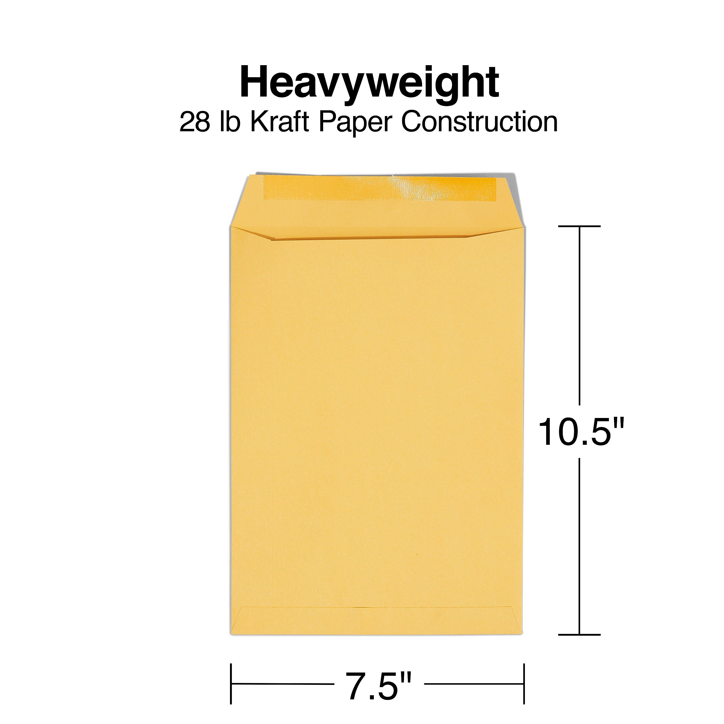 Staples Gummed Kraft Catalog Envelopes, 7.5